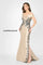 Formal Dresses Floral Long Lace Applique Evening Formal Dress Champagne