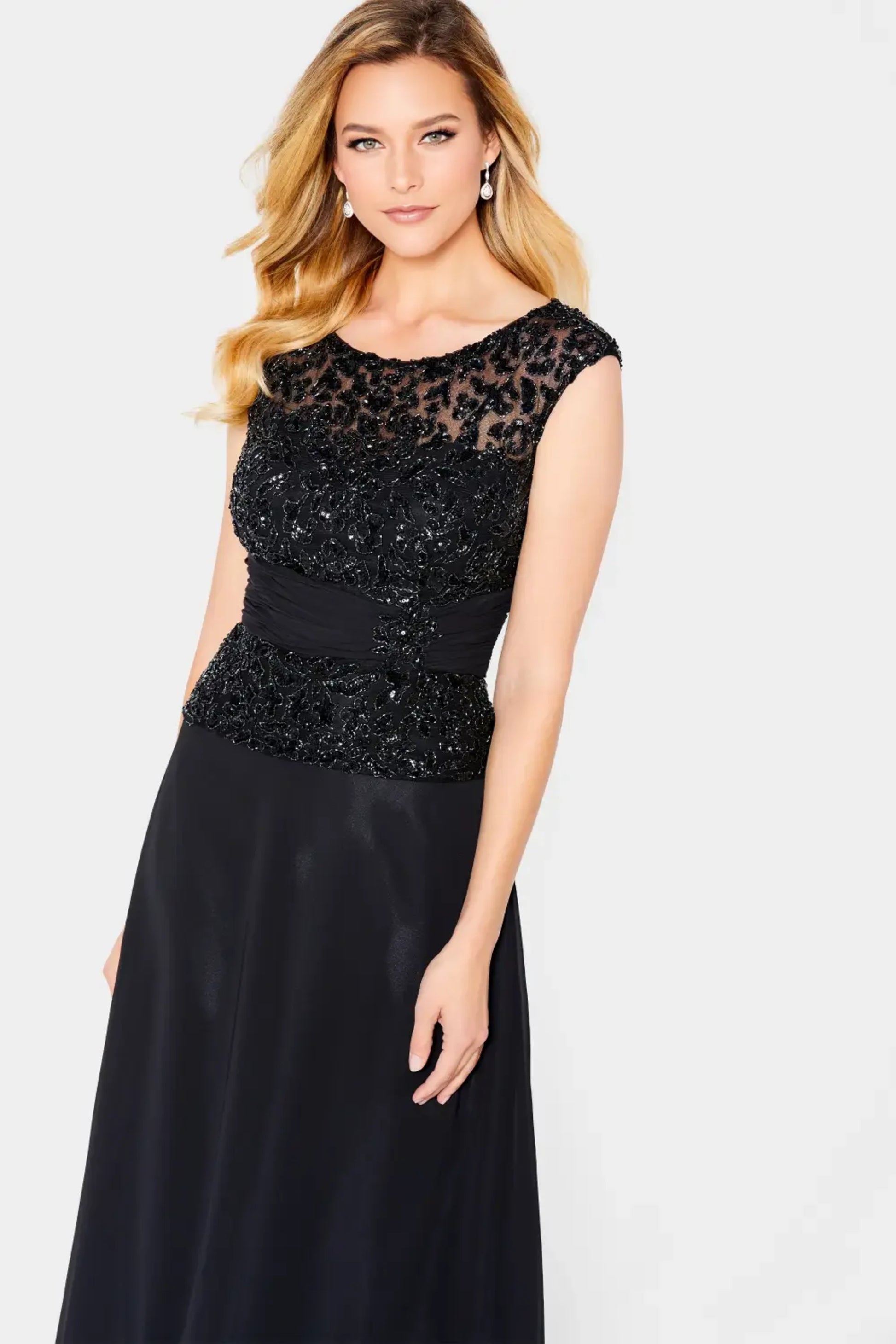 Cameron Blake 114657 Long Mother of the Bride Beaded Formal Dress