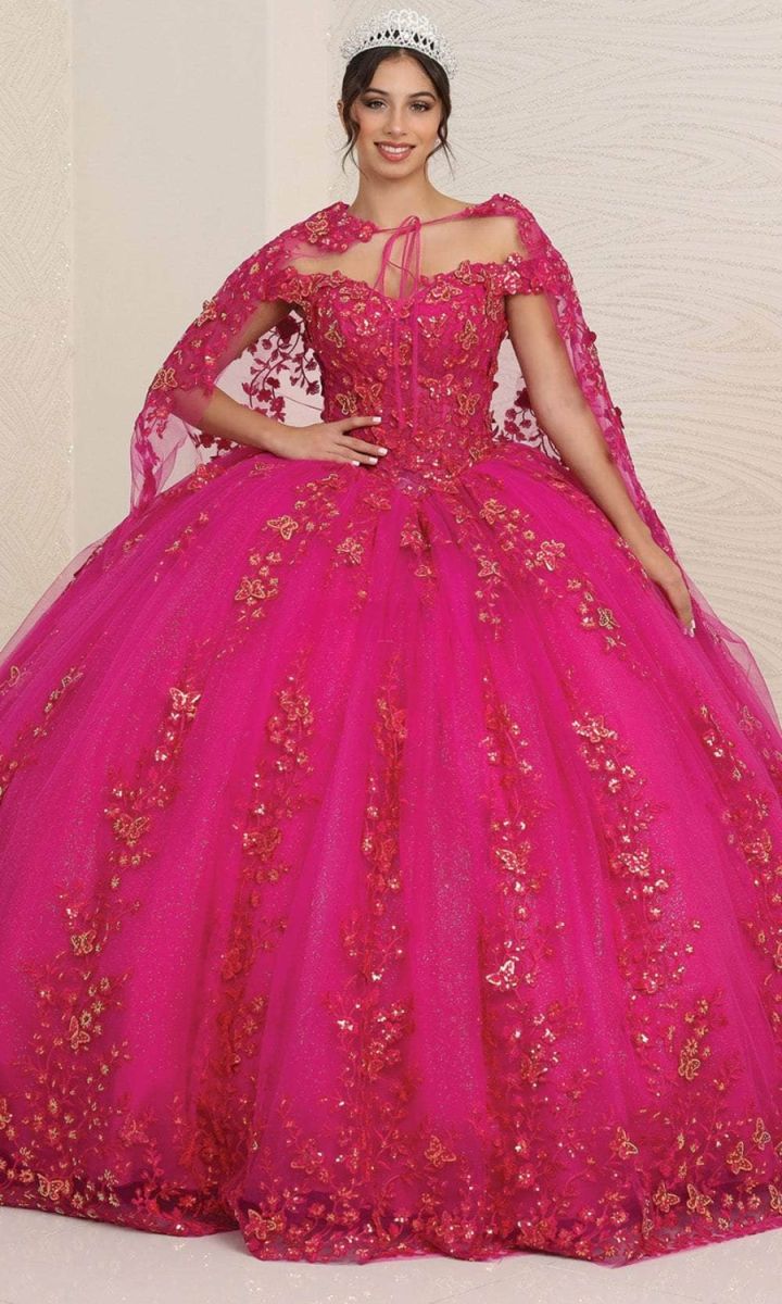 Illusion Floor-Length Tulle Quinceañera Ball Gown May Queen LK252