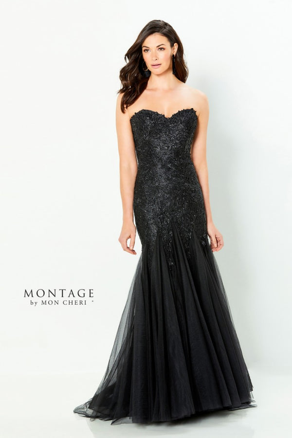 Montage 118964 Long Formal Lace Beaded Evening Dress