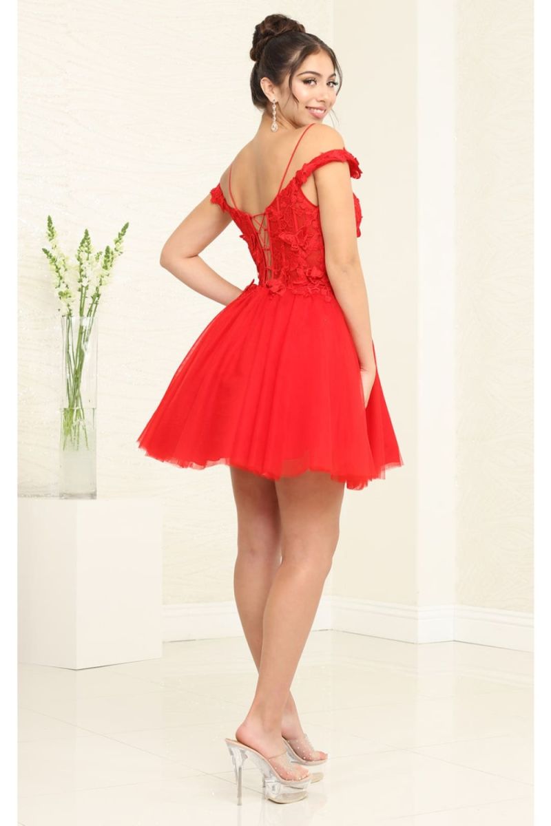 Illusion Mini/Short Tulle Cocktail A-Line May Queen 2090