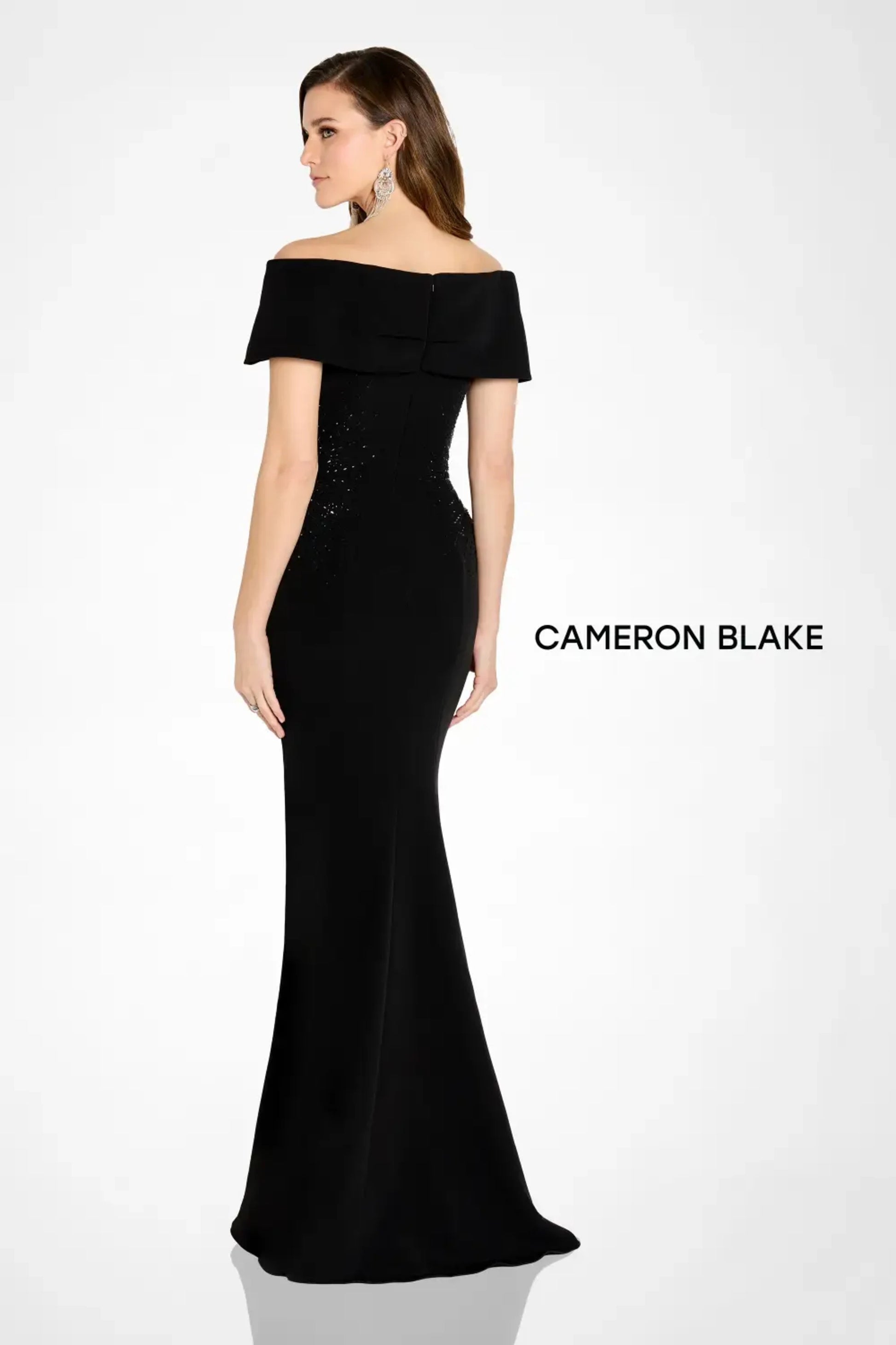 Cameron Blake CB758 Fitted Long Formal Evening Dress