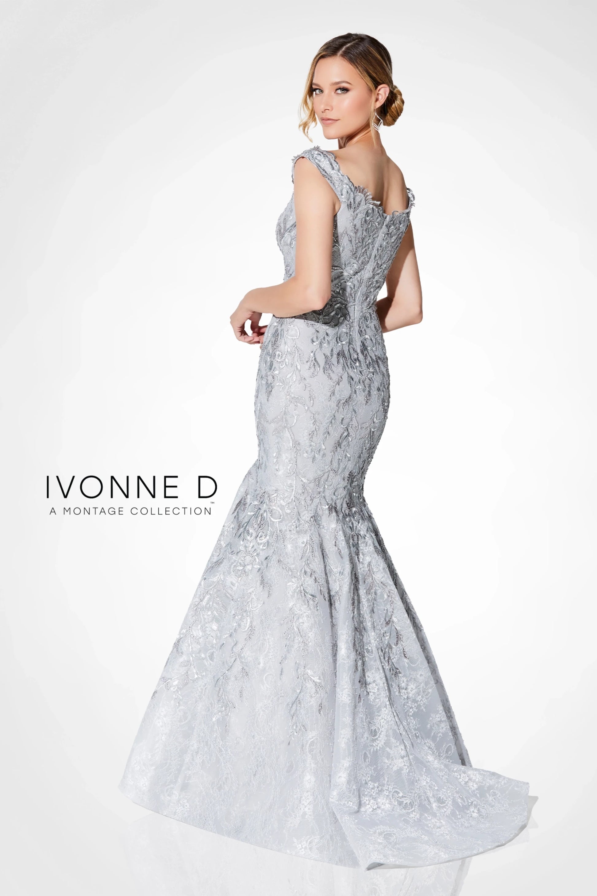 Ivonne D 122D66 Long Mermaid Lace Mother of the Bride Formal Dress