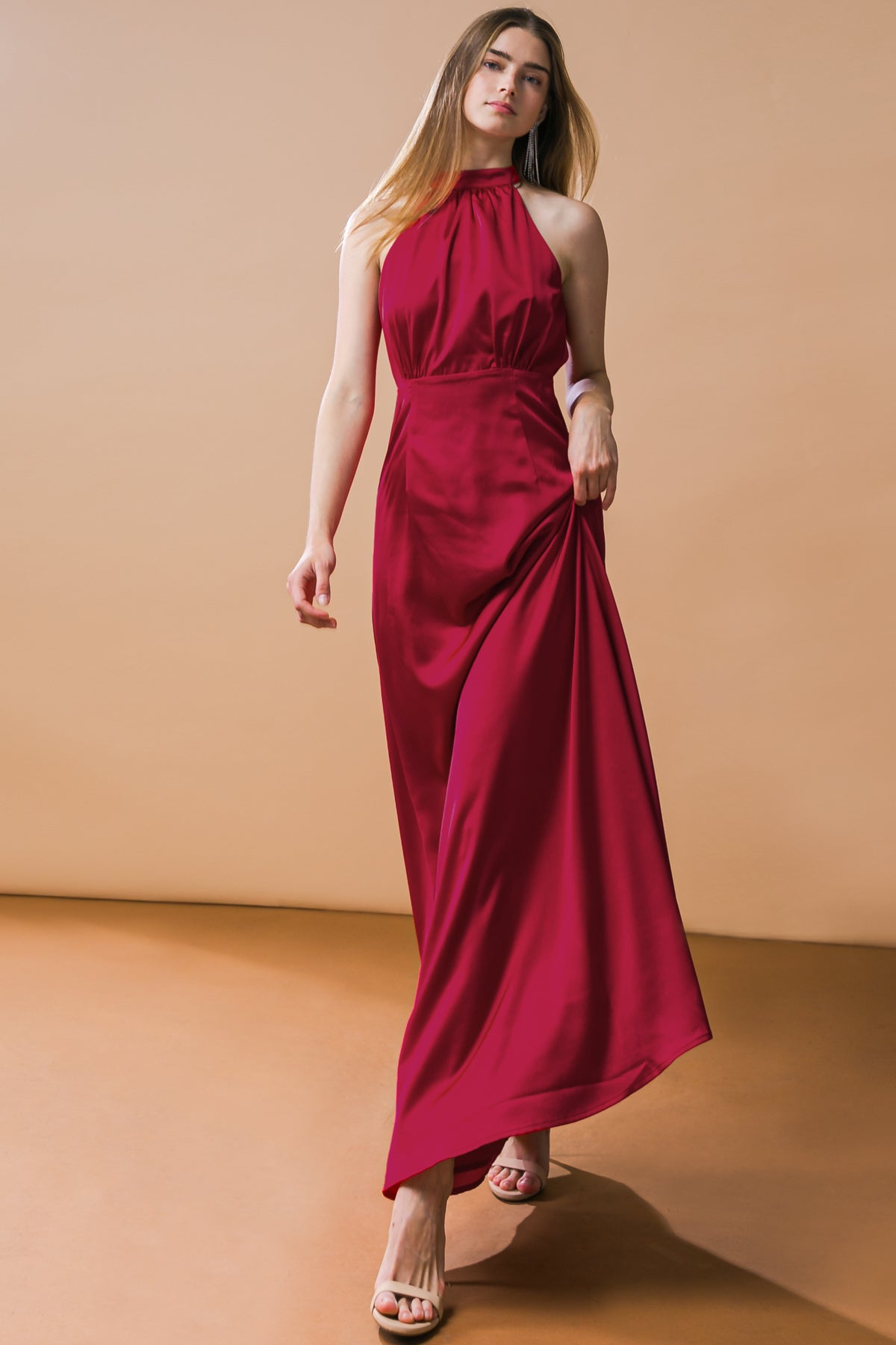 Formal Dresses Long Prom A Line Formal Dress Flying Tomato ID19191 Burgundy