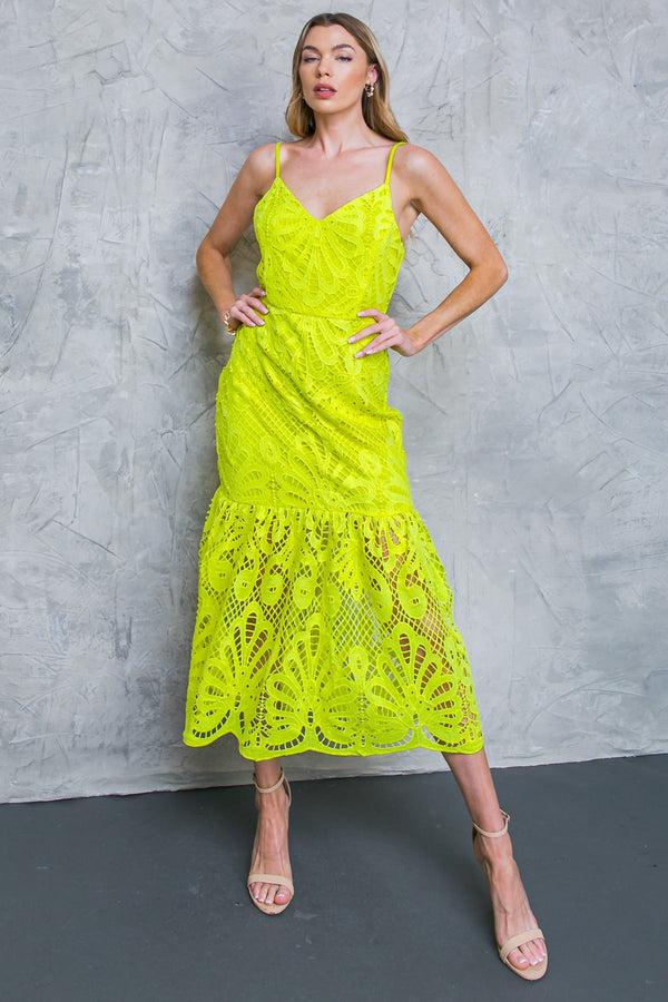 Midi Lace Cocktail Formal Dress Flying Tomato ID19557