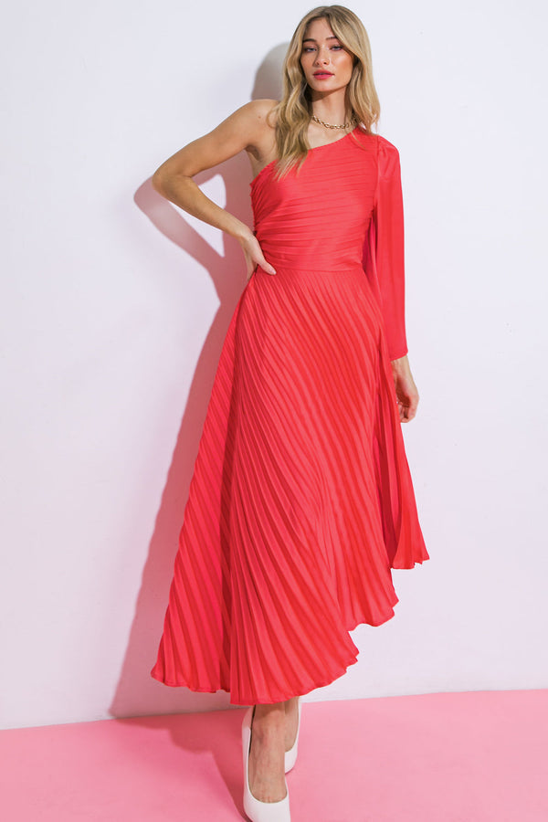 Tea Length Cocktail Pleated Formal Dress Flying Tomato ID20529