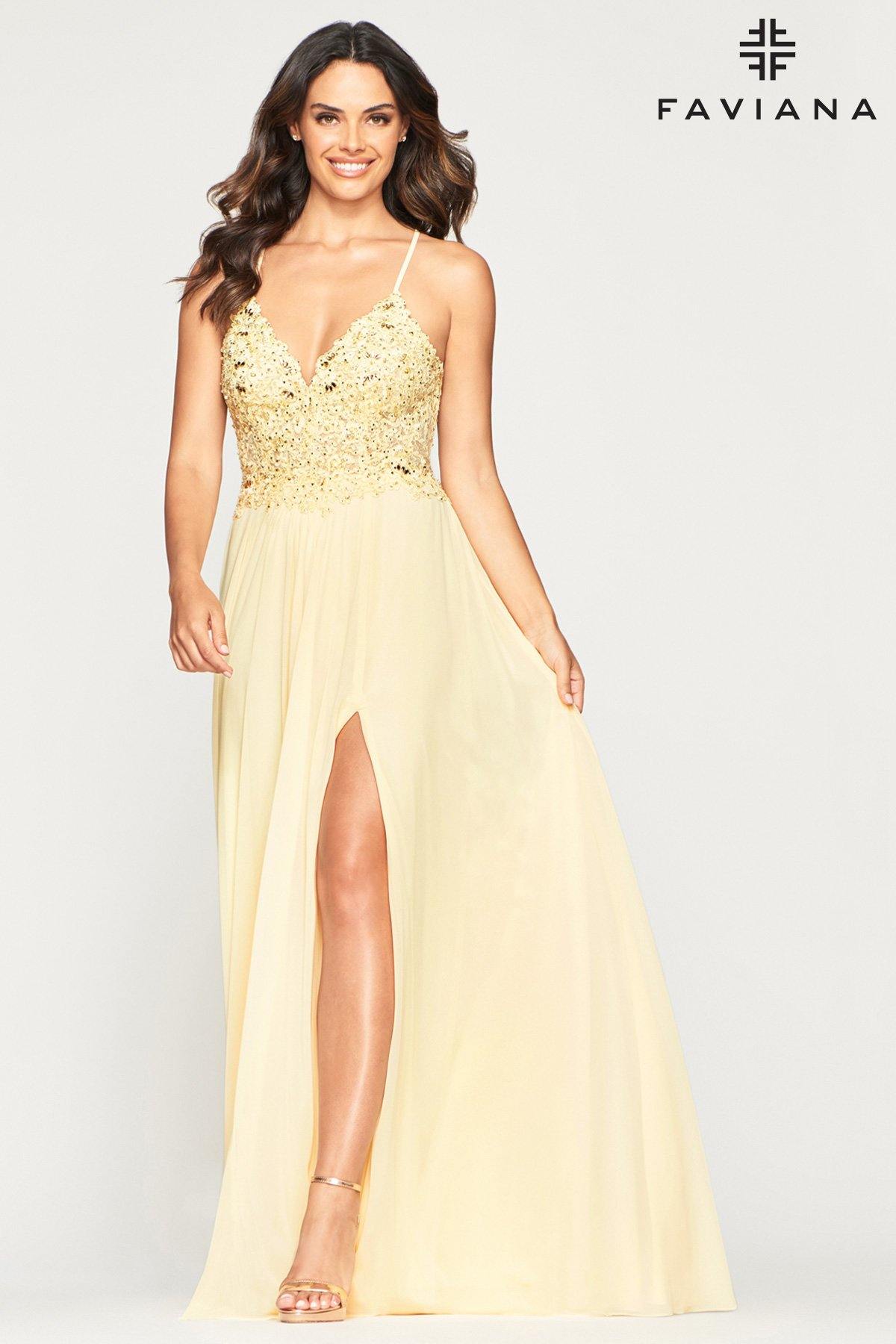 Faviana 10005 Long Sexy Evening Prom Formal Dress - The Dress Outlet Faviana