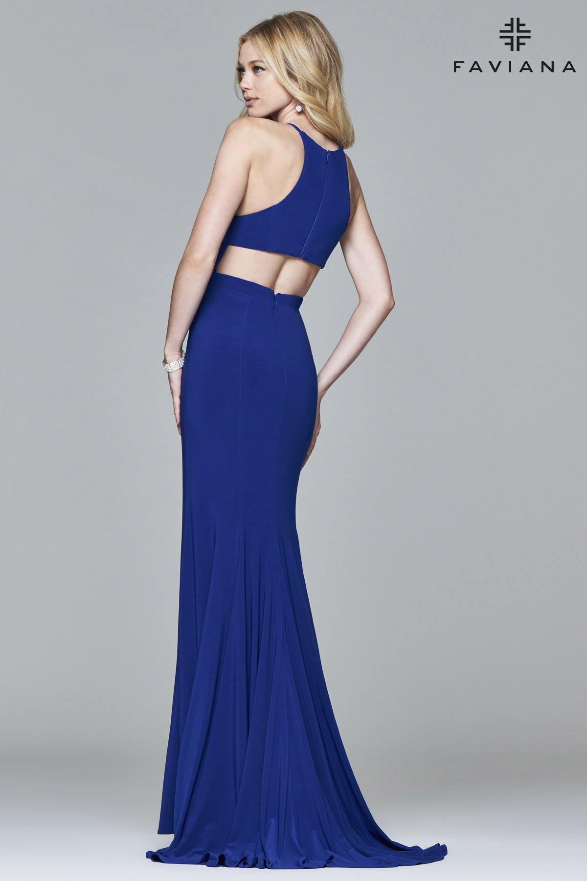 Faviana 7976 Long Fitted Jersey Gown - The Dress Outlet Faviana