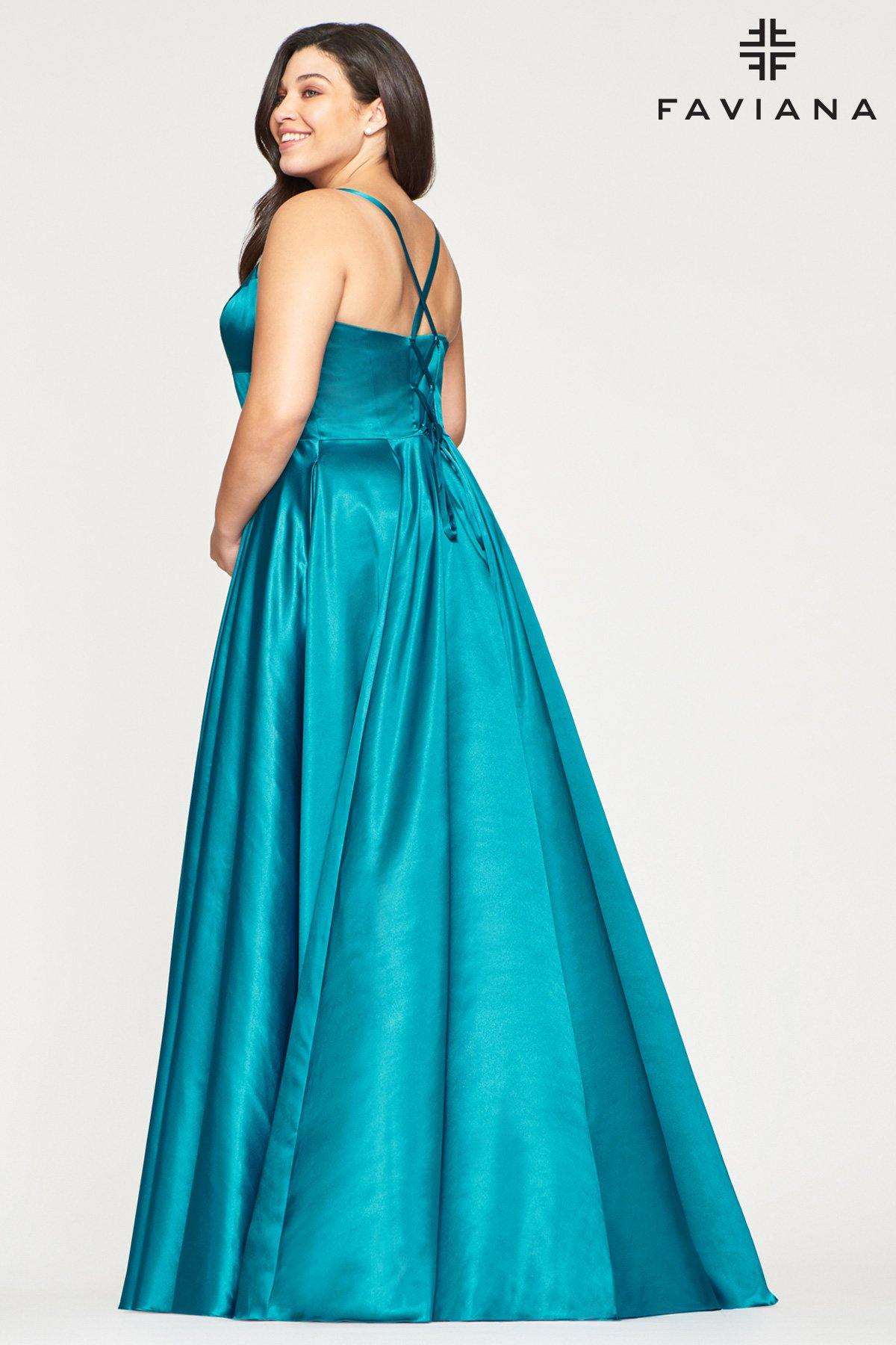 Faviana 9455 Long Formal Plus Size Prom Dress - The Dress Outlet Faviana