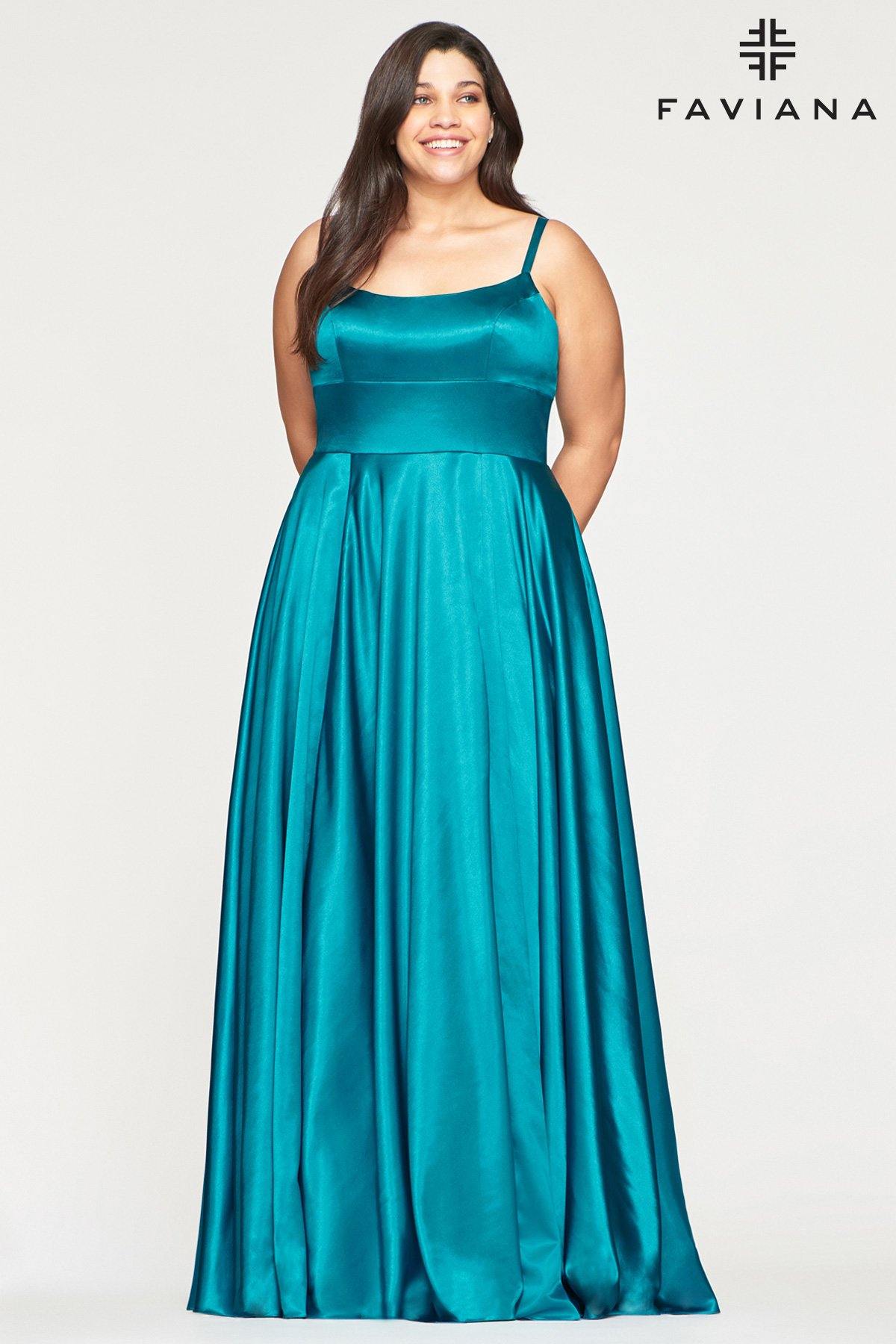 Faviana 9455 Long Formal Plus Size Prom Dress - The Dress Outlet Faviana