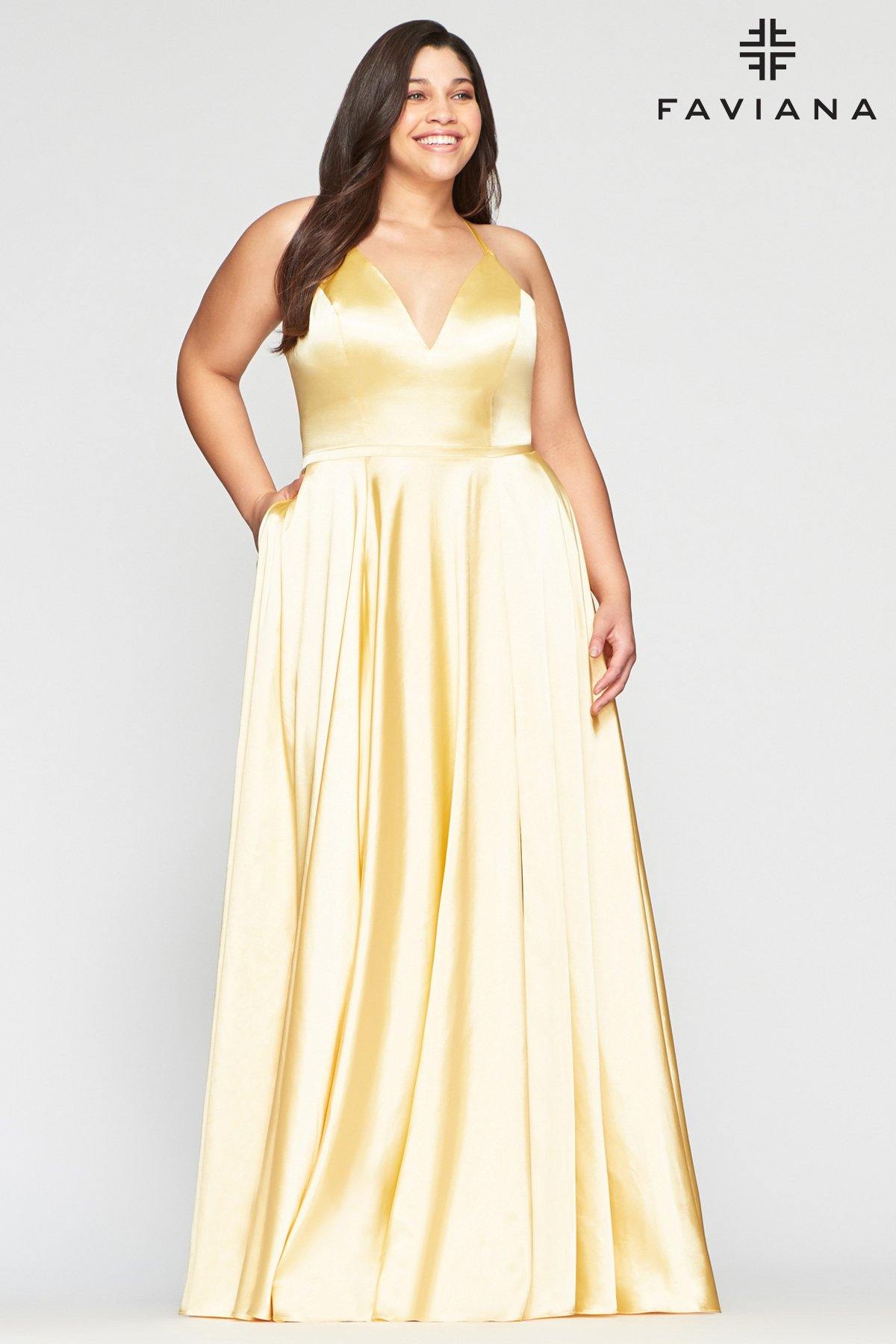 Faviana 9469 Prom Long Formal Plus Size Dress - The Dress Outlet Faviana