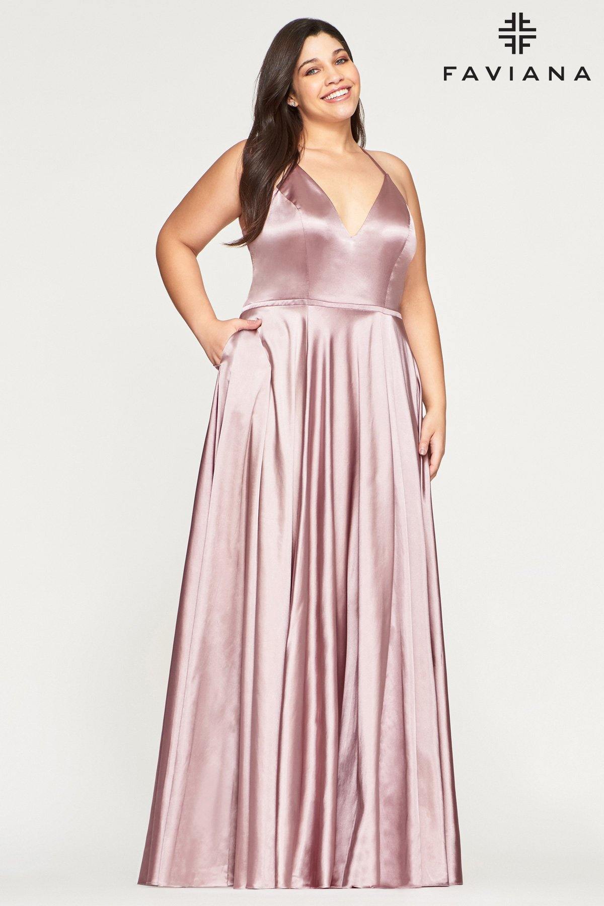 Faviana 9469 Prom Long Formal Plus Size Dress - The Dress Outlet Faviana