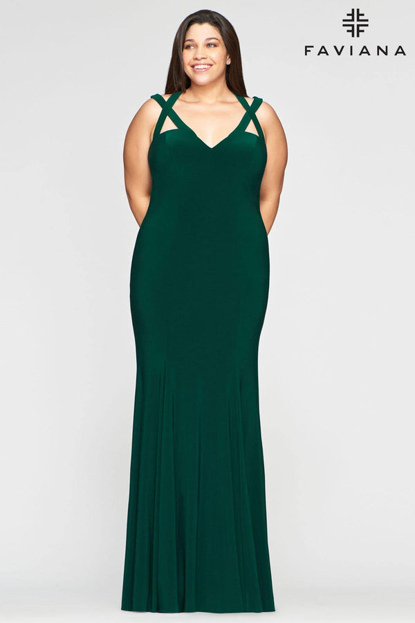 Faviana 9485 Long Formal Fitted Dress Evening Gown