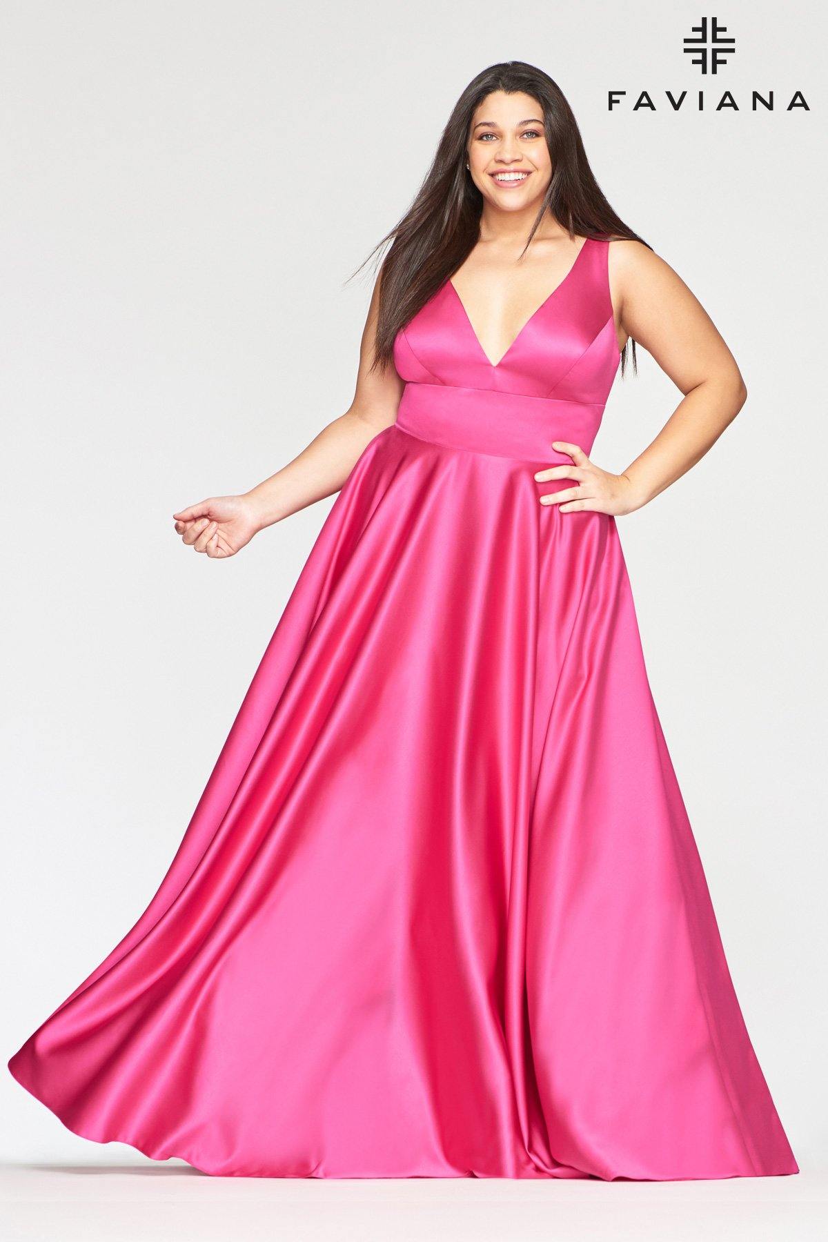Faviana 9496 Long Formal Plus Size Prom Gown - The Dress Outlet Faviana
