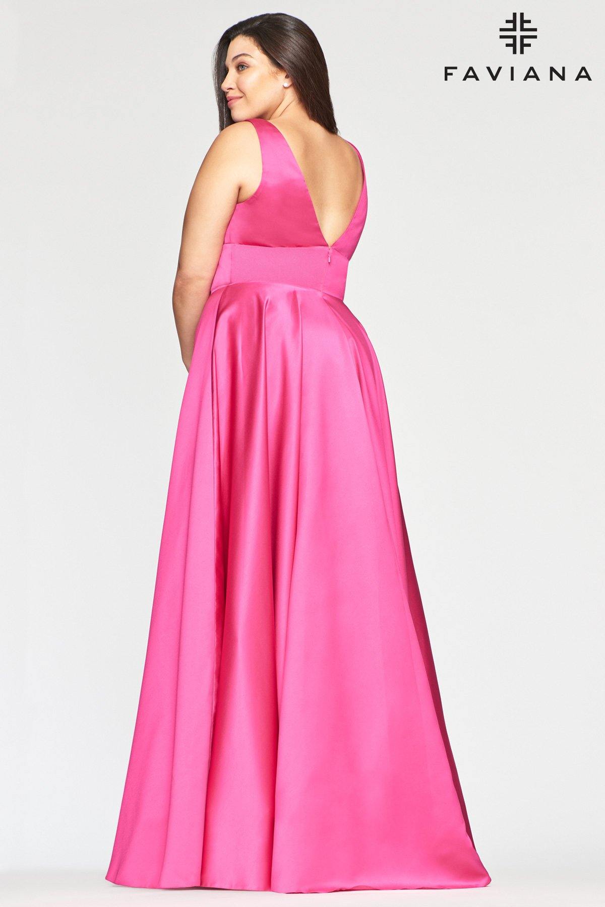Faviana 9496 Long Formal Plus Size Prom Gown - The Dress Outlet Faviana
