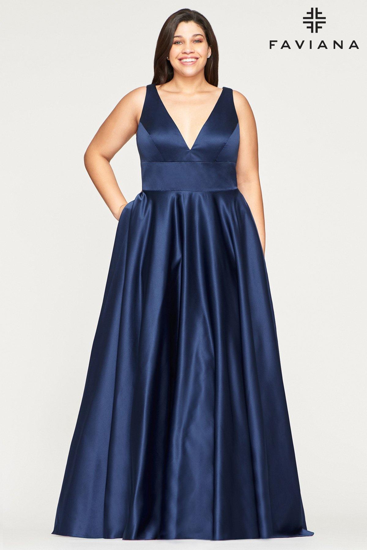 Faviana 9496 Long Formal Plus Size Prom Gown - The Dress Outlet Faviana