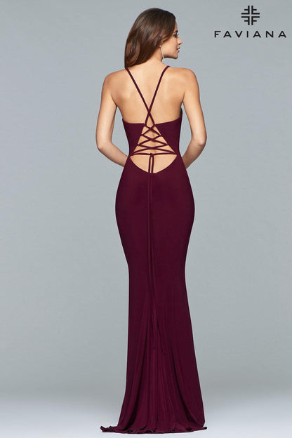 Faviana Long Fitted Prom Dress 7977 Sale - The Dress Outlet