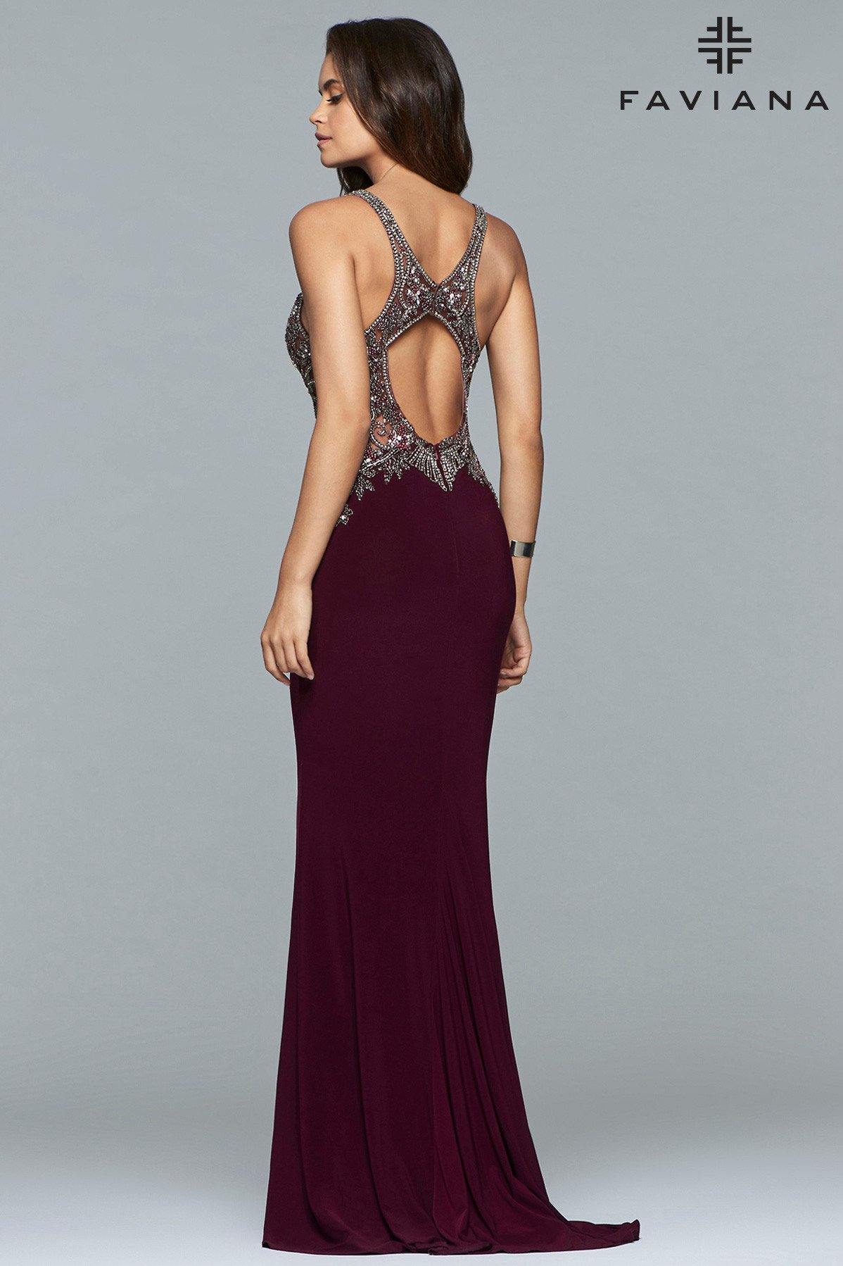 Faviana Long Fitted Prom Dress S10002 Sale - The Dress Outlet