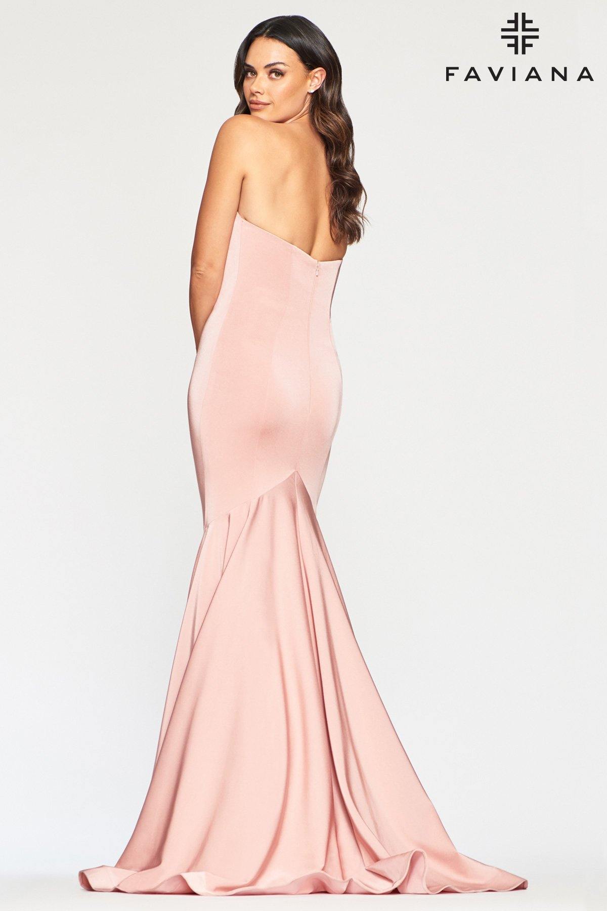 Faviana S10213 Long Strapless Mermaid Prom Gown - The Dress Outlet Faviana