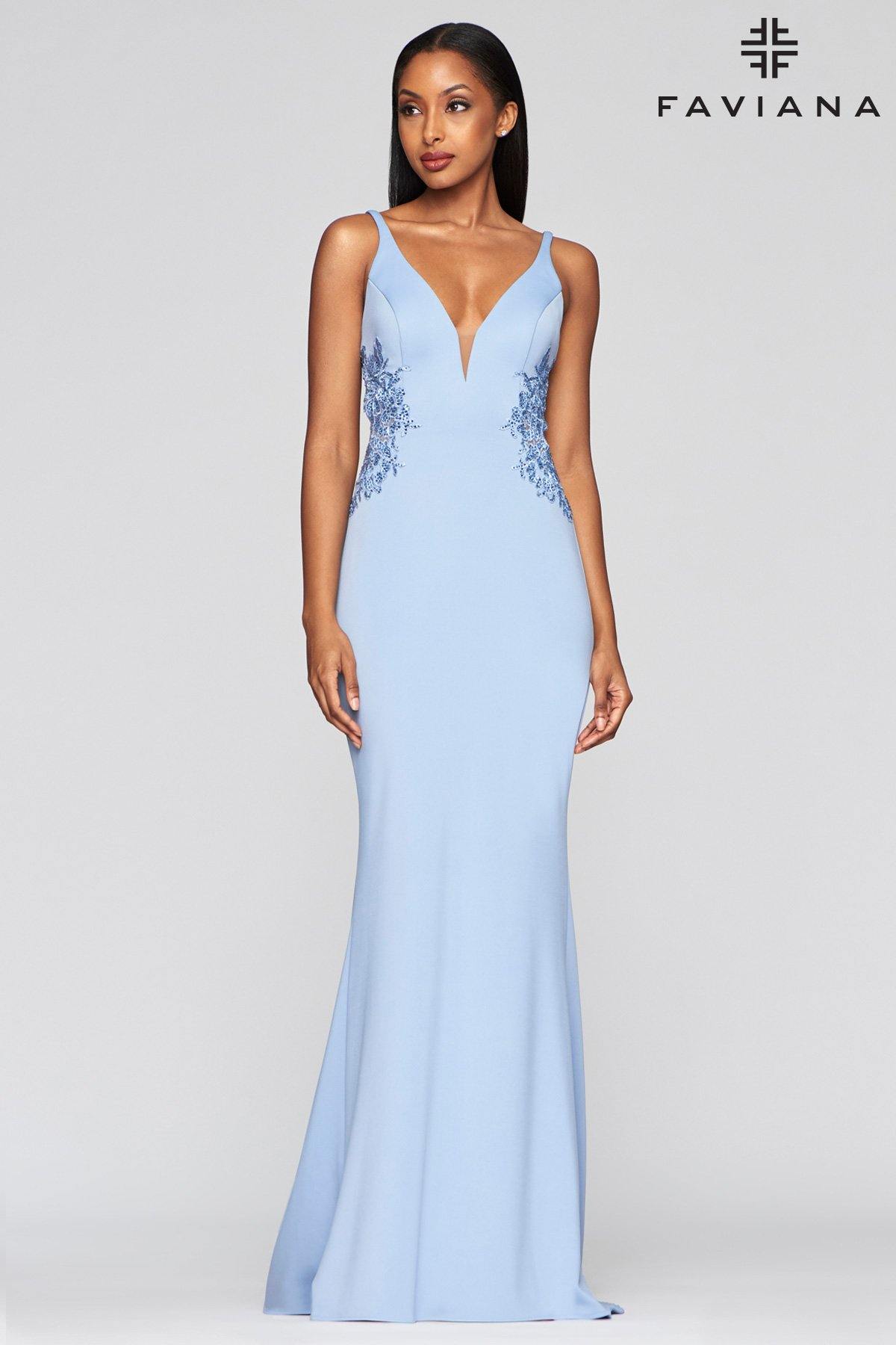 Faviana S10226 Long Sleeveless Evening Prom Dress - The Dress Outlet Faviana