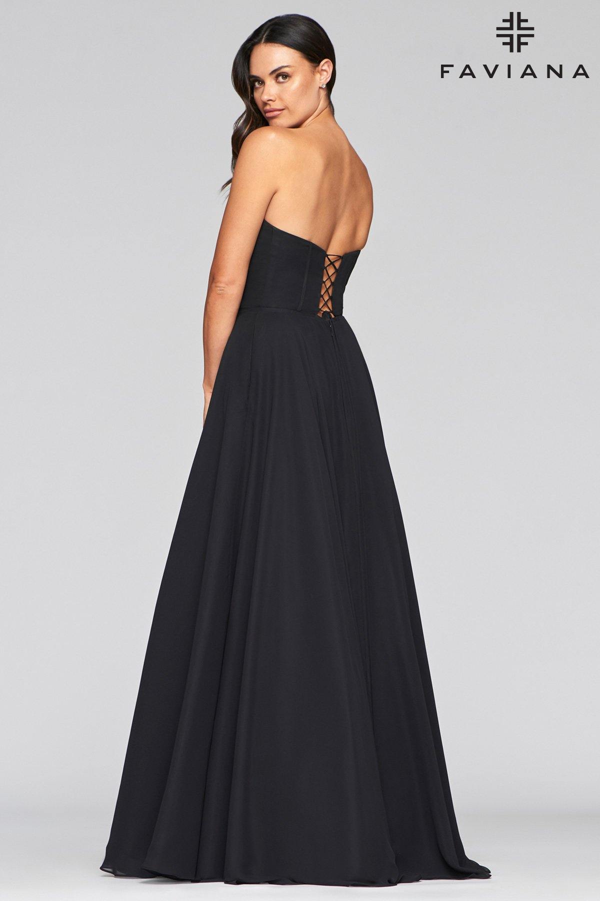 Faviana S10232 Long Formal Prom Strapless Dress - The Dress Outlet Faviana