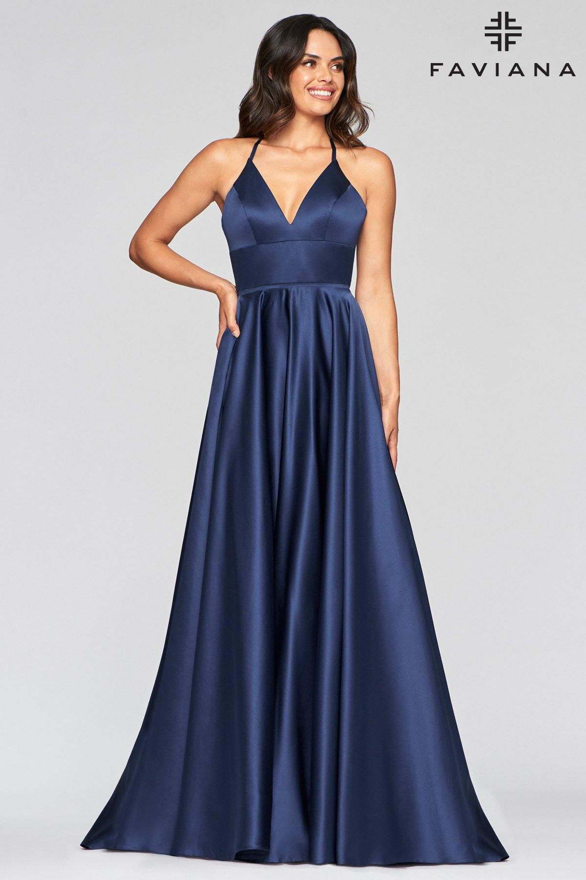 Prom Dress Long Bridesmaids Prom Ball Gown Navy