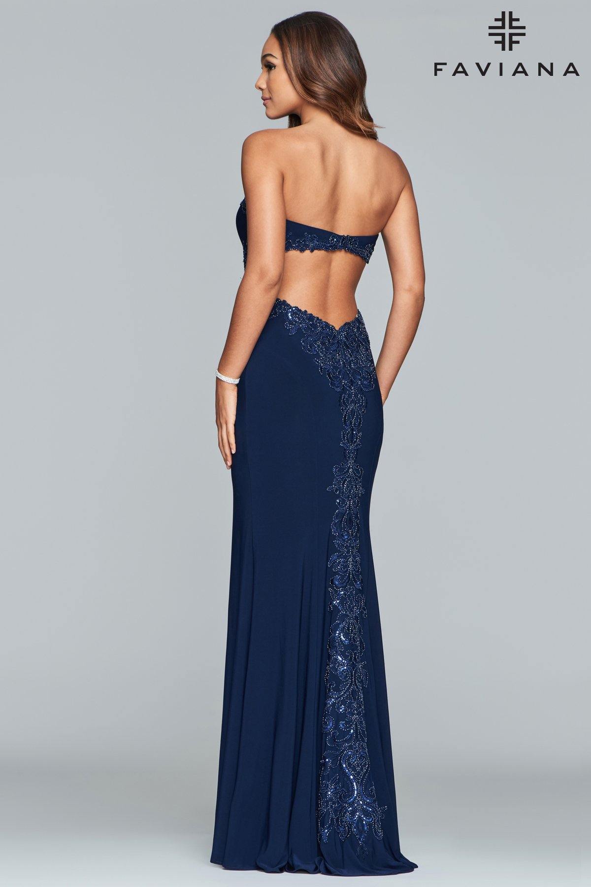 Faviana S10271 Long Strapless Sweetheart Formal Dress - The Dress Outlet Faviana