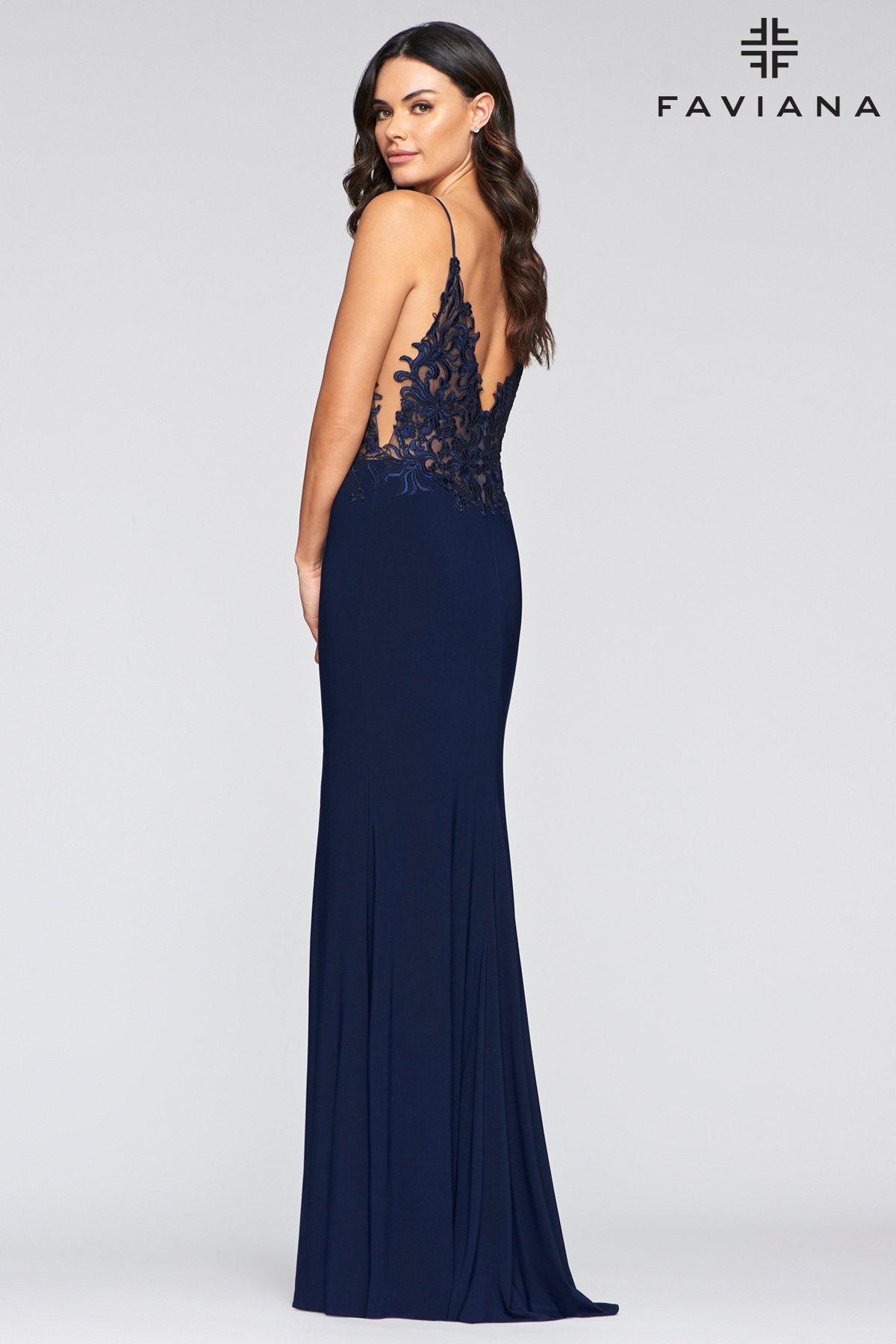 Faviana S10275 Long Formal Fitted Prom Dress - The Dress Outlet Faviana
