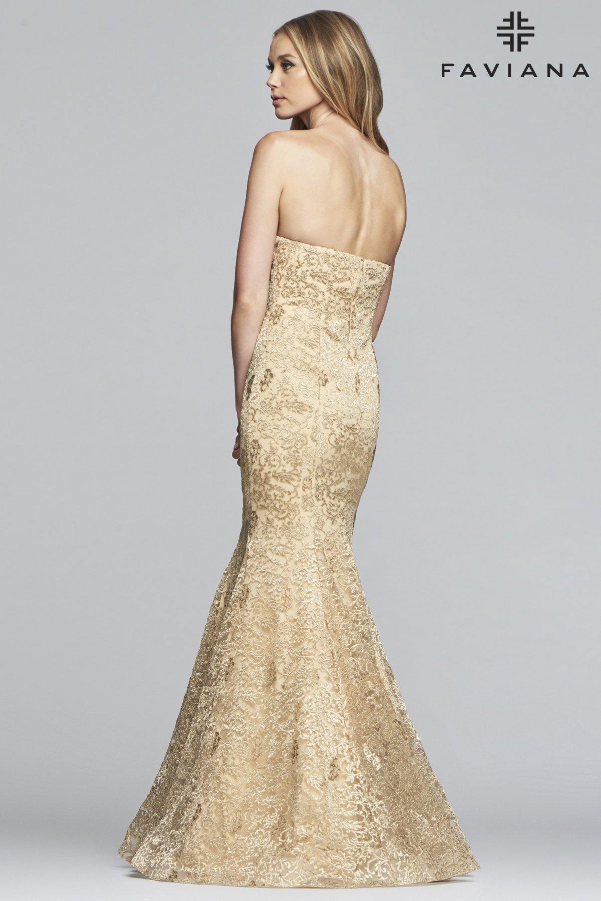 Faviana S10305 Long Sweetheart Neckline Formal Dress - The Dress Outlet Faviana