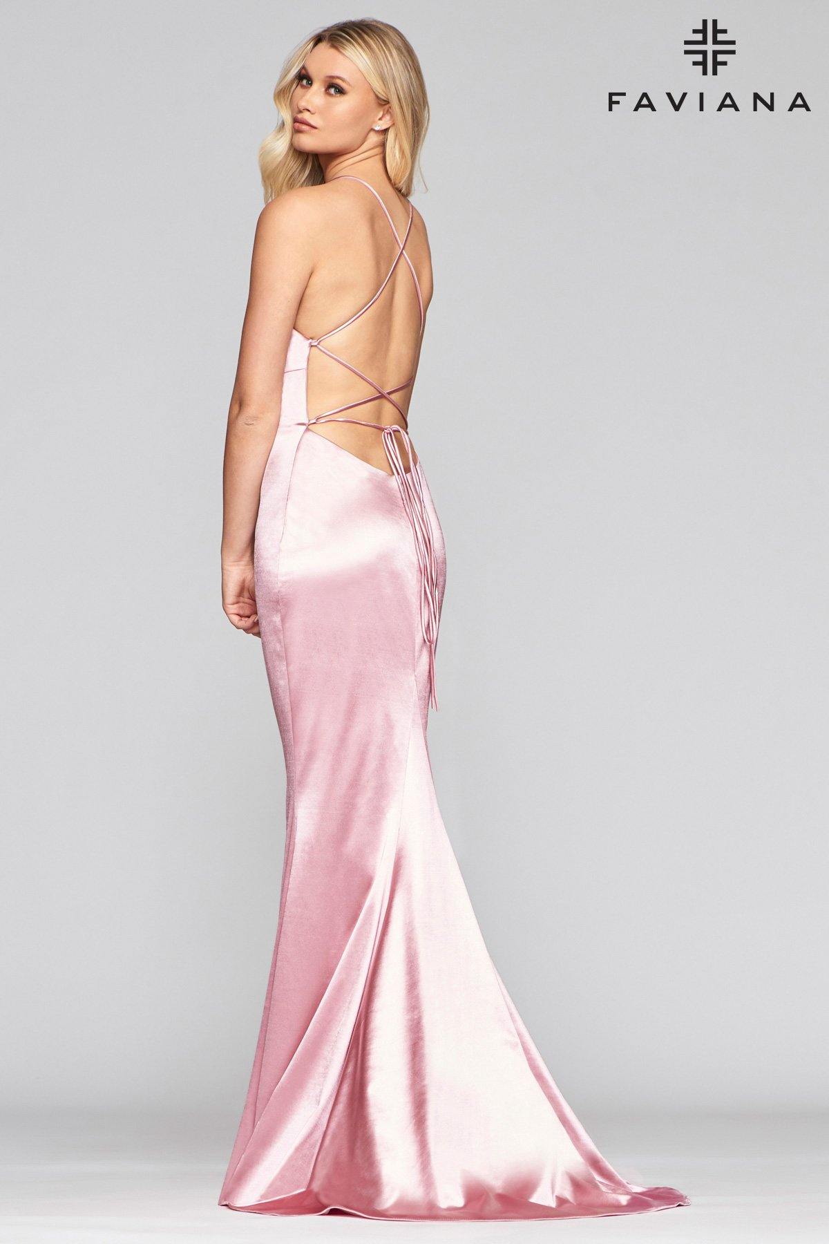 Faviana S10375 Long Formal Bridesmaids Prom Dress - The Dress Outlet Faviana