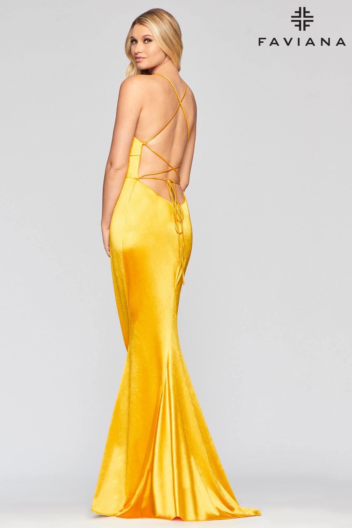 Faviana S10375 Long Formal Bridesmaids Prom Dress - The Dress Outlet Faviana