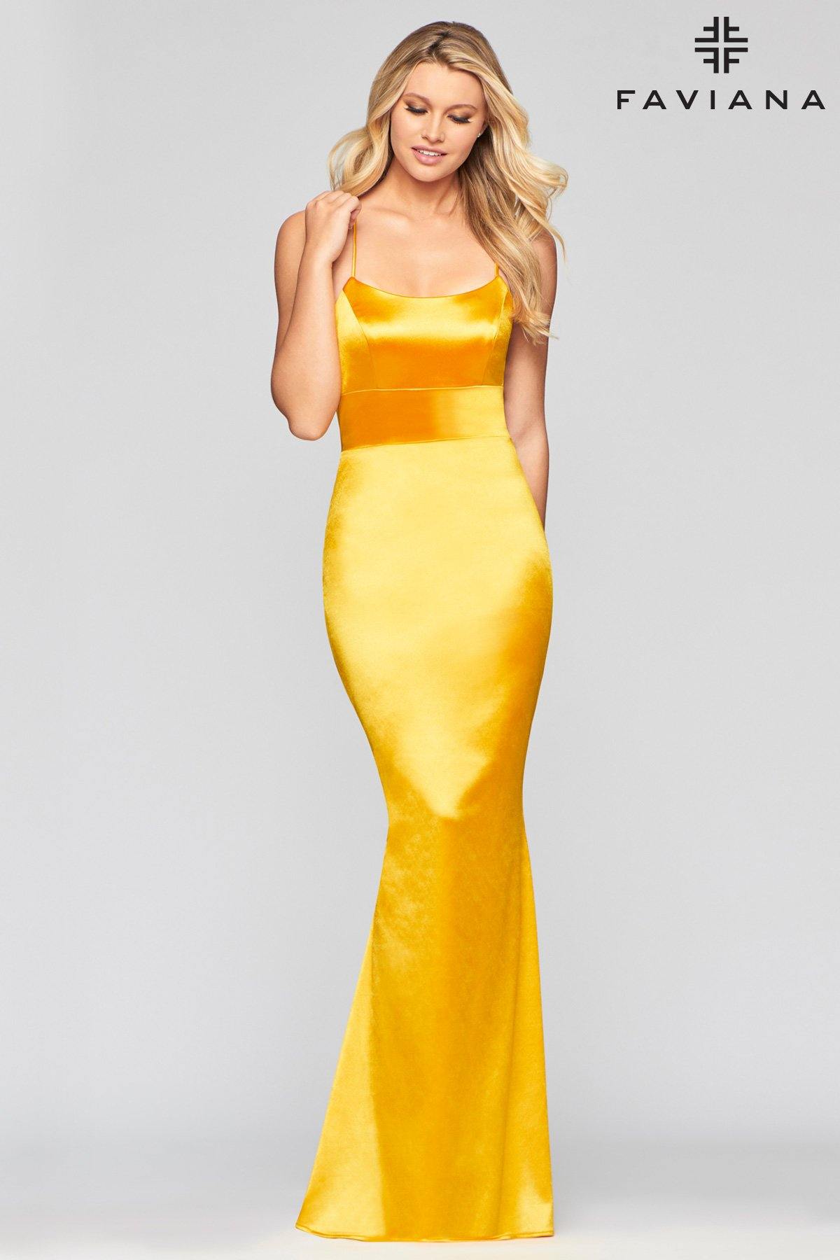 Faviana S10375 Long Formal Bridesmaids Prom Dress - The Dress Outlet Faviana