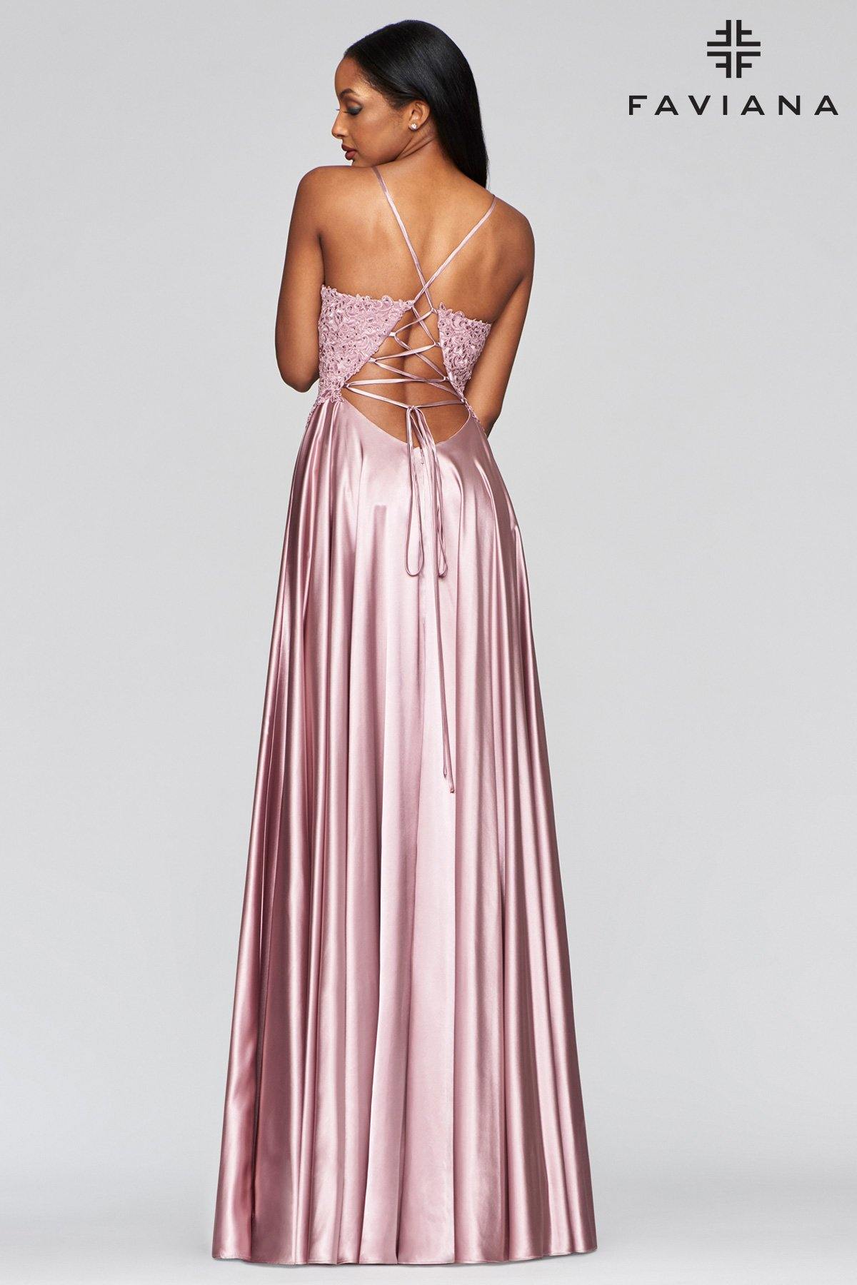 Faviana S10400 Long Formal Bridesmaids Prom Dress - The Dress Outlet Faviana