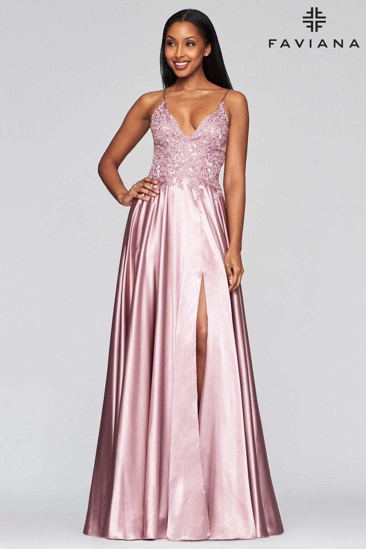 Faviana S10400 Long Formal Bridesmaids Prom Dress - The Dress Outlet Faviana