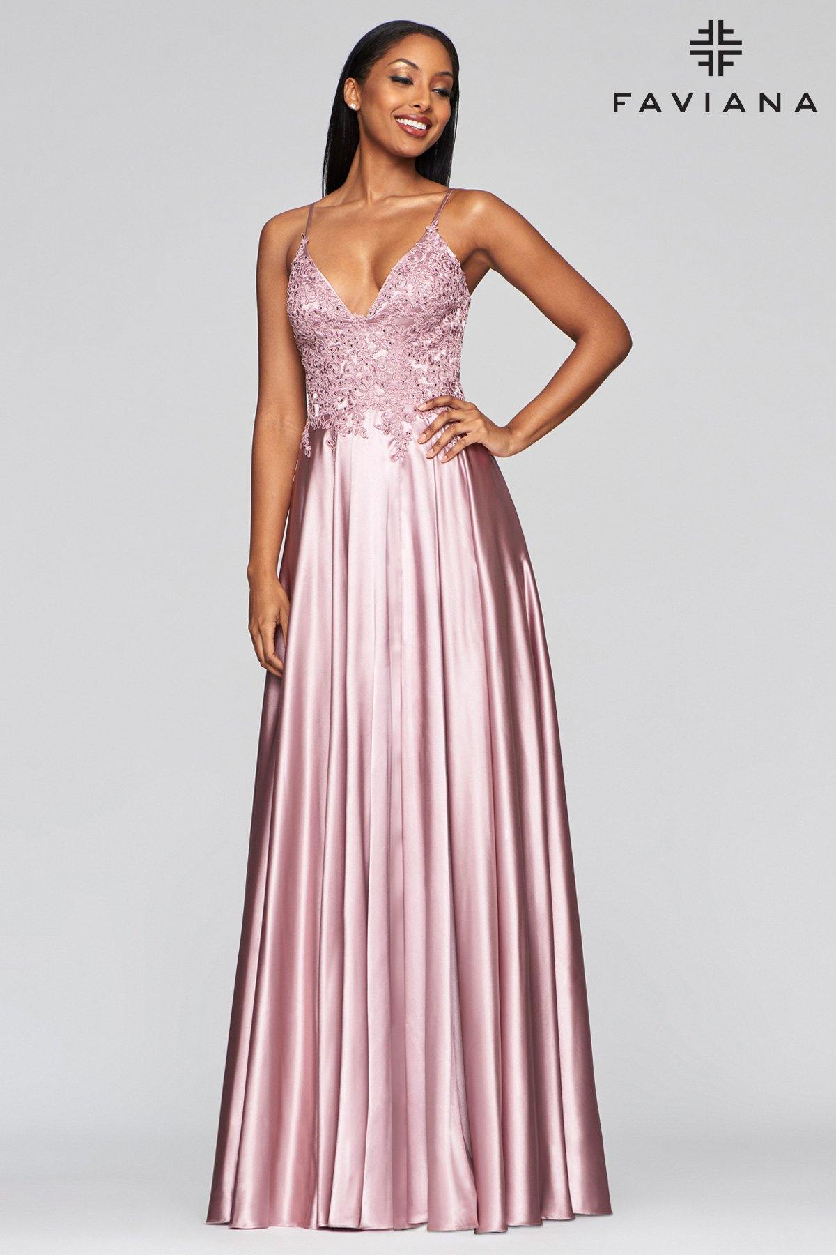 Faviana S10400 Long Formal Bridesmaids Prom Dress - The Dress Outlet Faviana