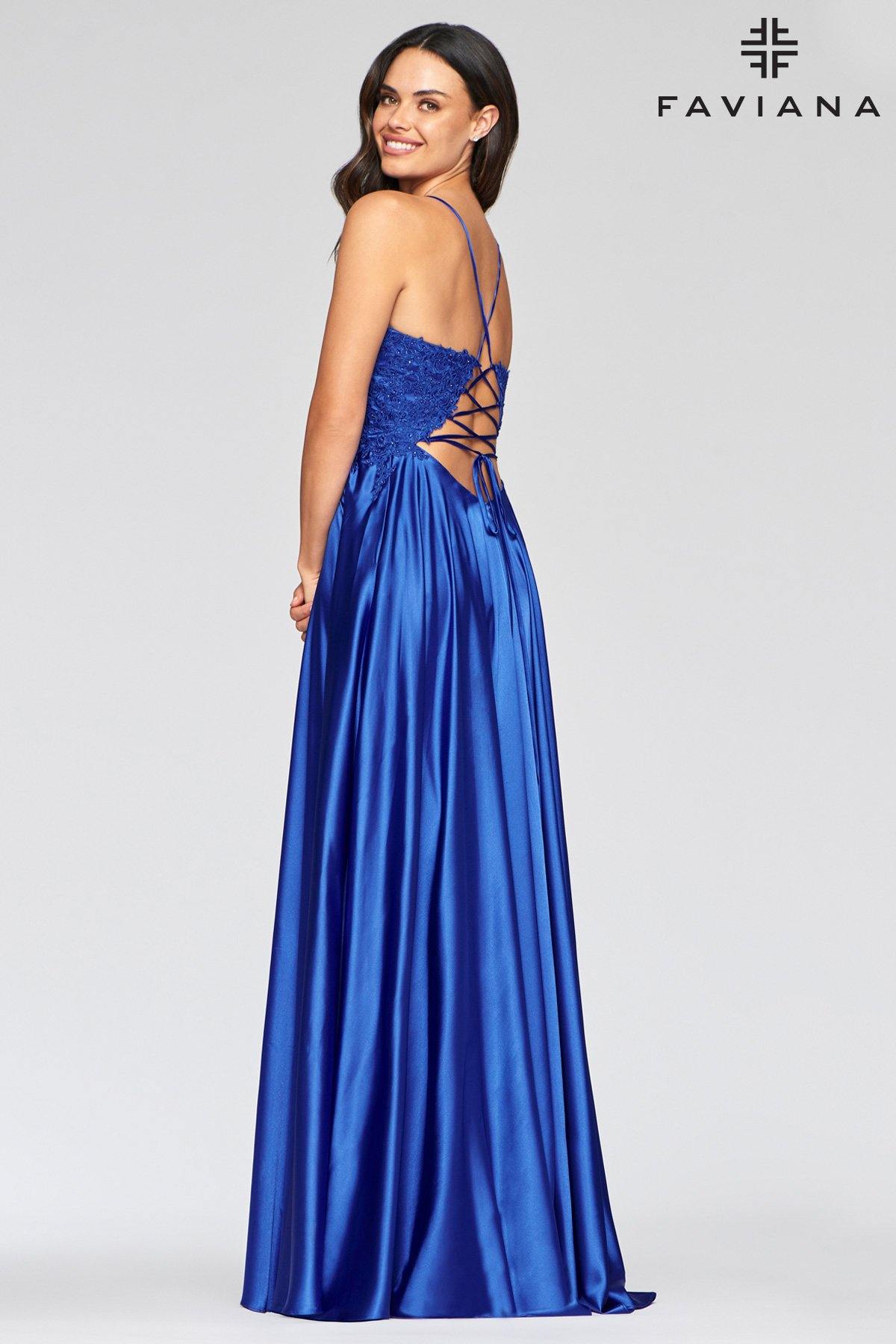 Faviana S10400 Long Formal Bridesmaids Prom Dress - The Dress Outlet Faviana