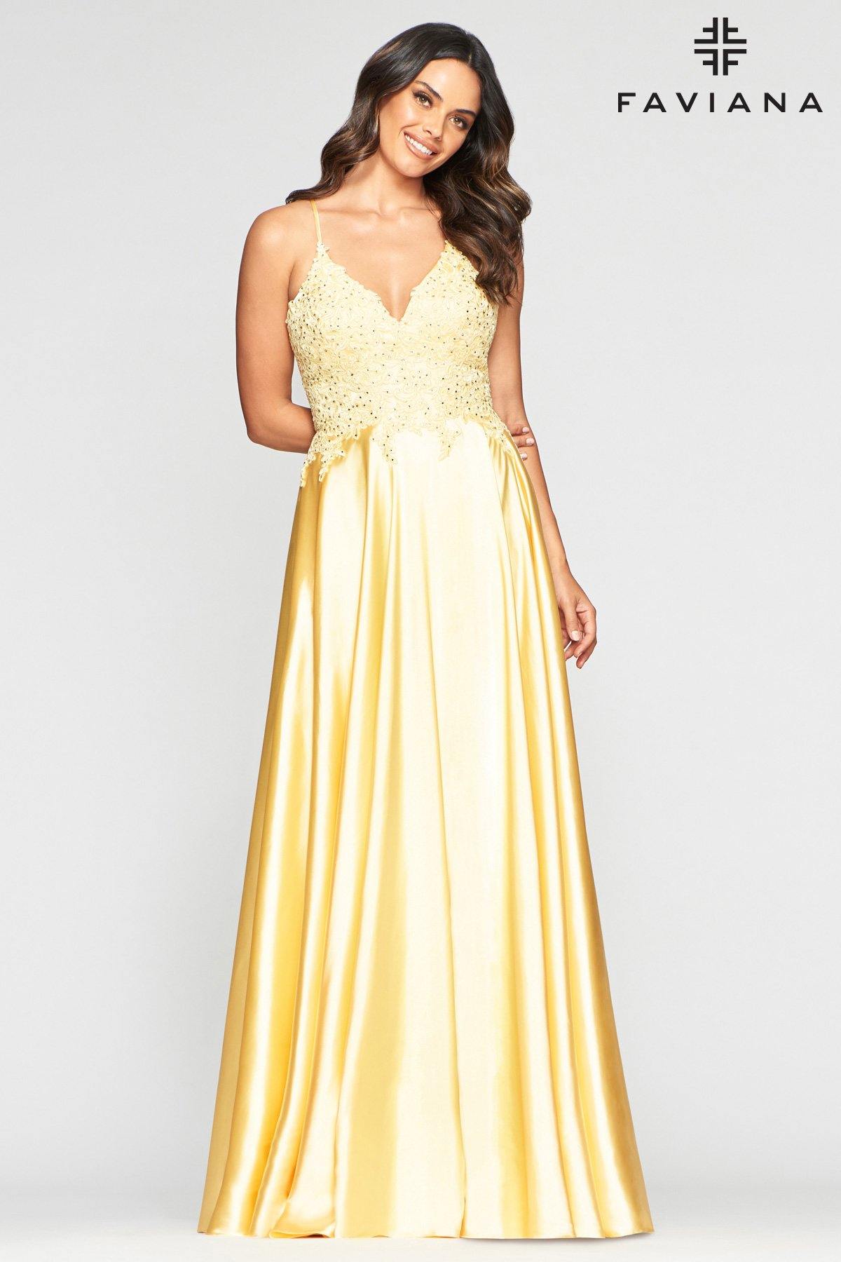 Faviana S10400 Long Formal Bridesmaids Prom Dress - The Dress Outlet Faviana