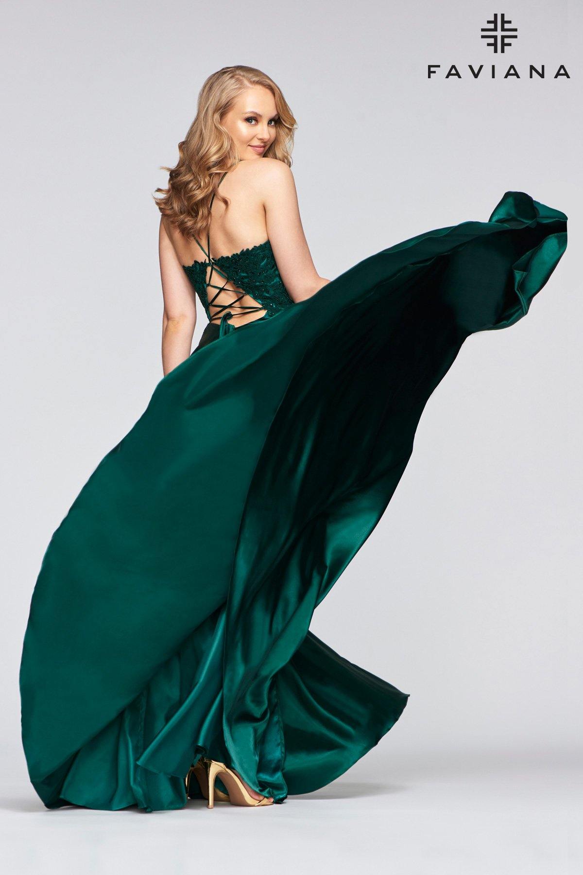 Faviana S10400 Long Formal Bridesmaids Prom Dress - The Dress Outlet Faviana