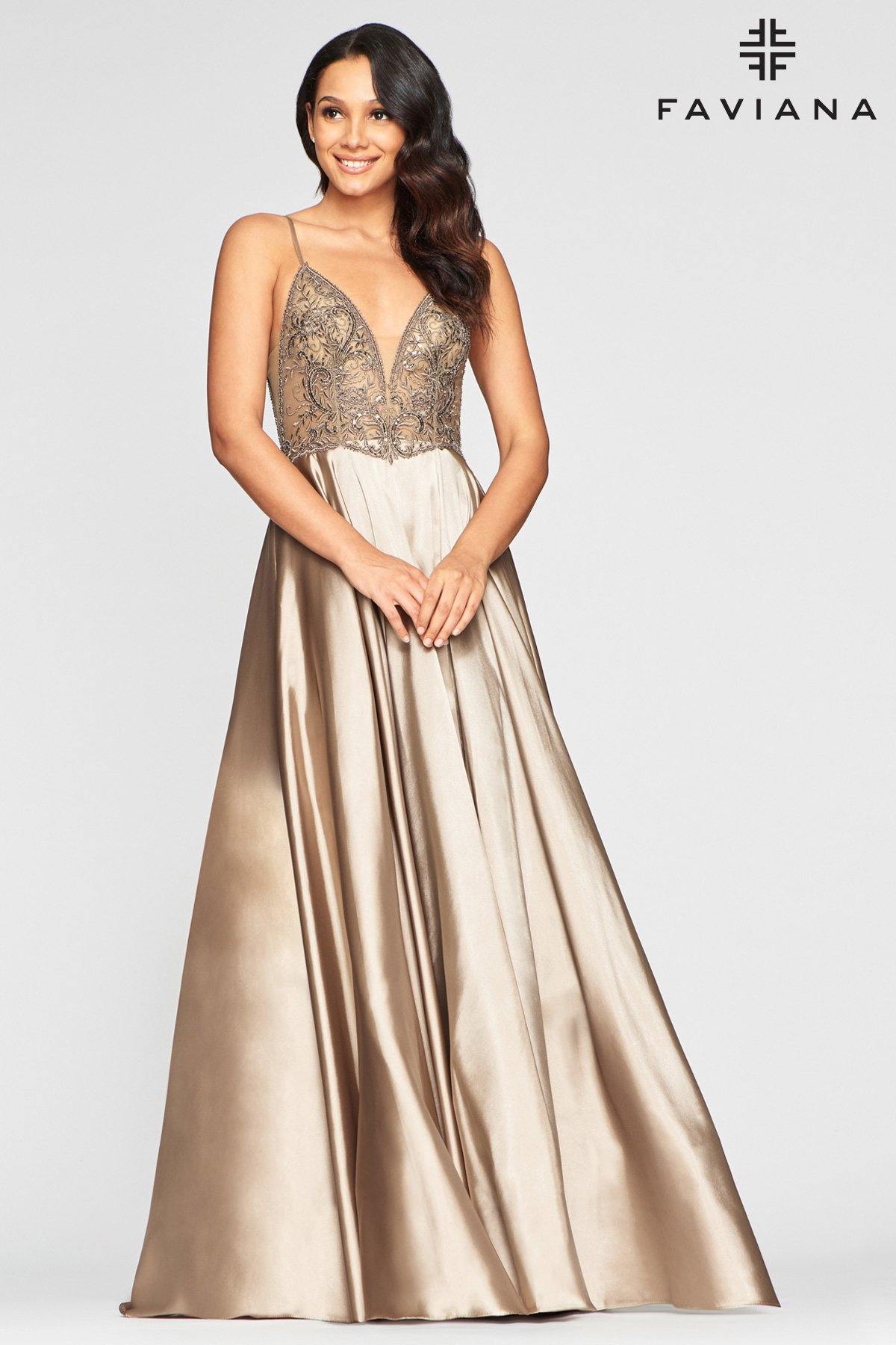 Faviana S10401 Long Formal Evening Prom Dress - The Dress Outlet Faviana