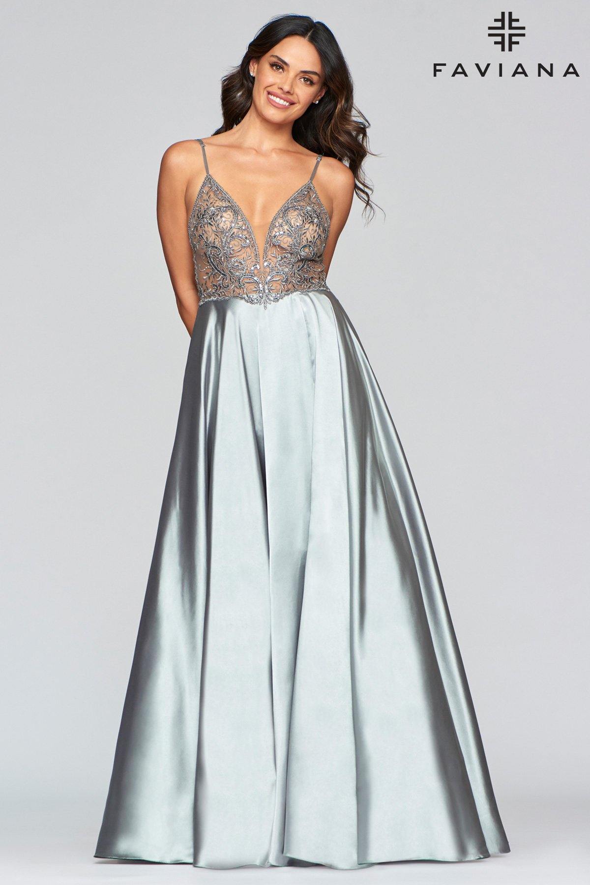 Faviana S10401 Long Formal Evening Prom Dress - The Dress Outlet Faviana