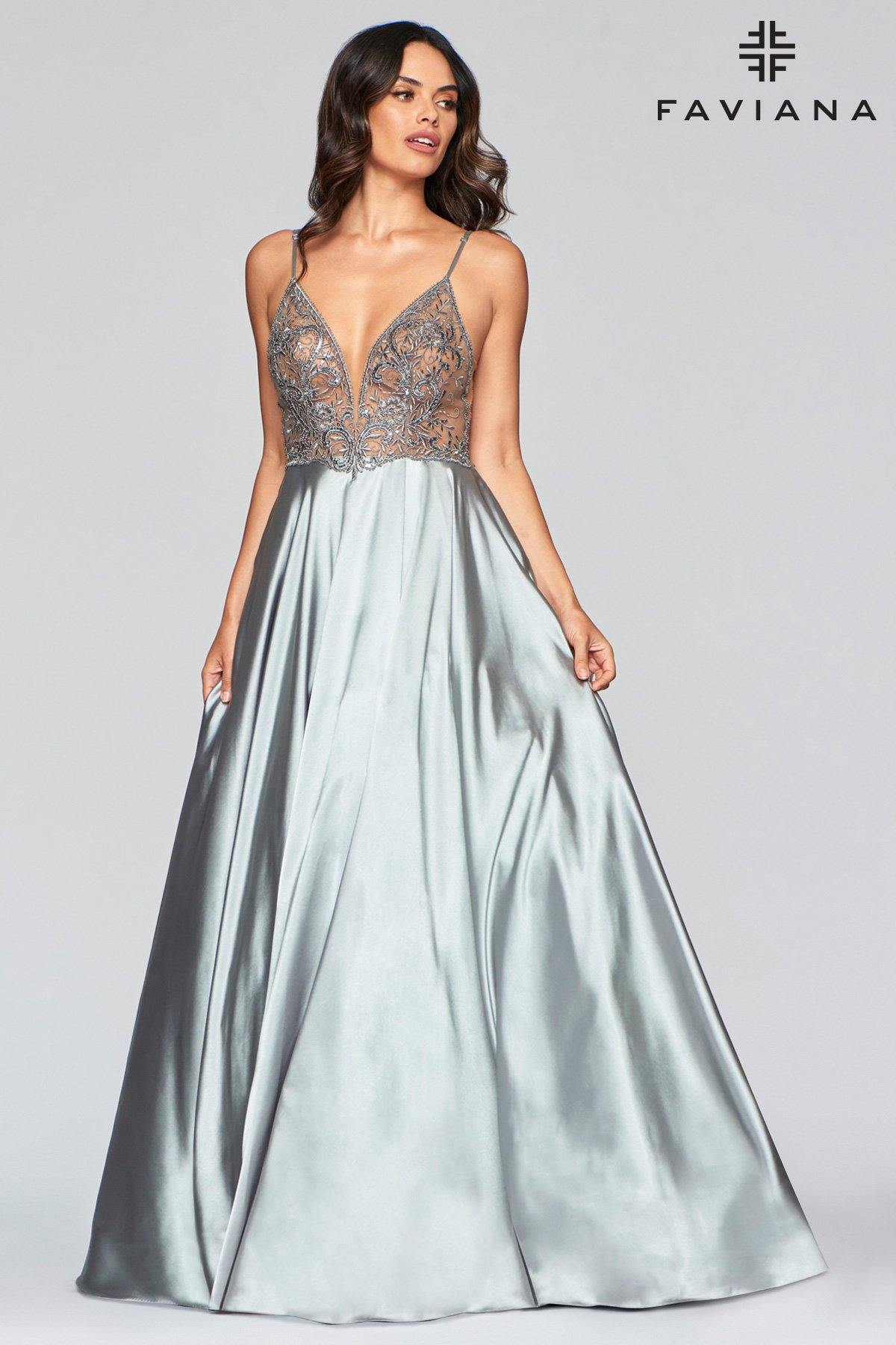 Faviana S10401 Long Formal Evening Prom Dress - The Dress Outlet Faviana