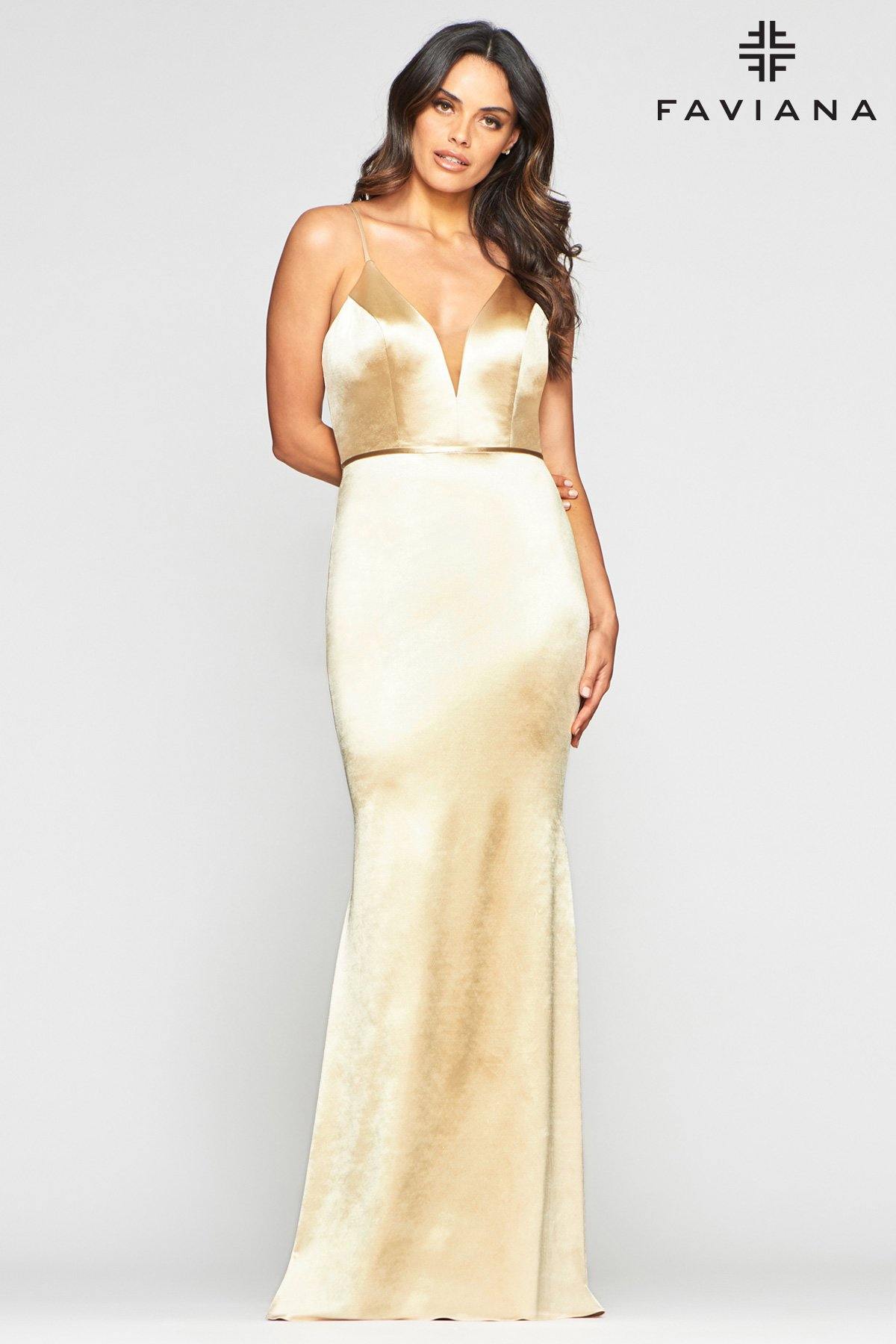 Faviana S10409 Long Bridesmaids Evening Prom Dress - The Dress Outlet Faviana