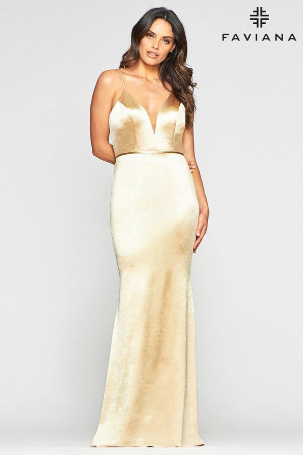 Faviana S10409 Long Bridesmaids Evening Prom Dress