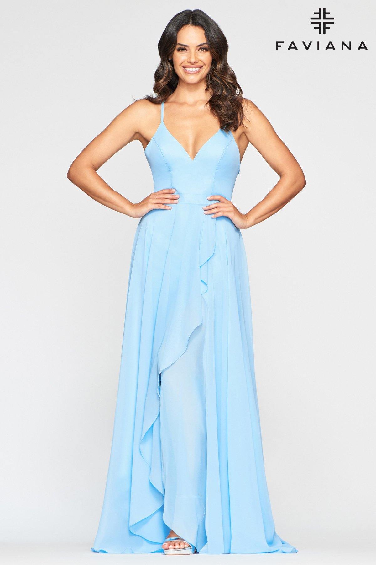 Faviana S10413 Bridesmaids Long Formal Prom Dress - The Dress Outlet Faviana