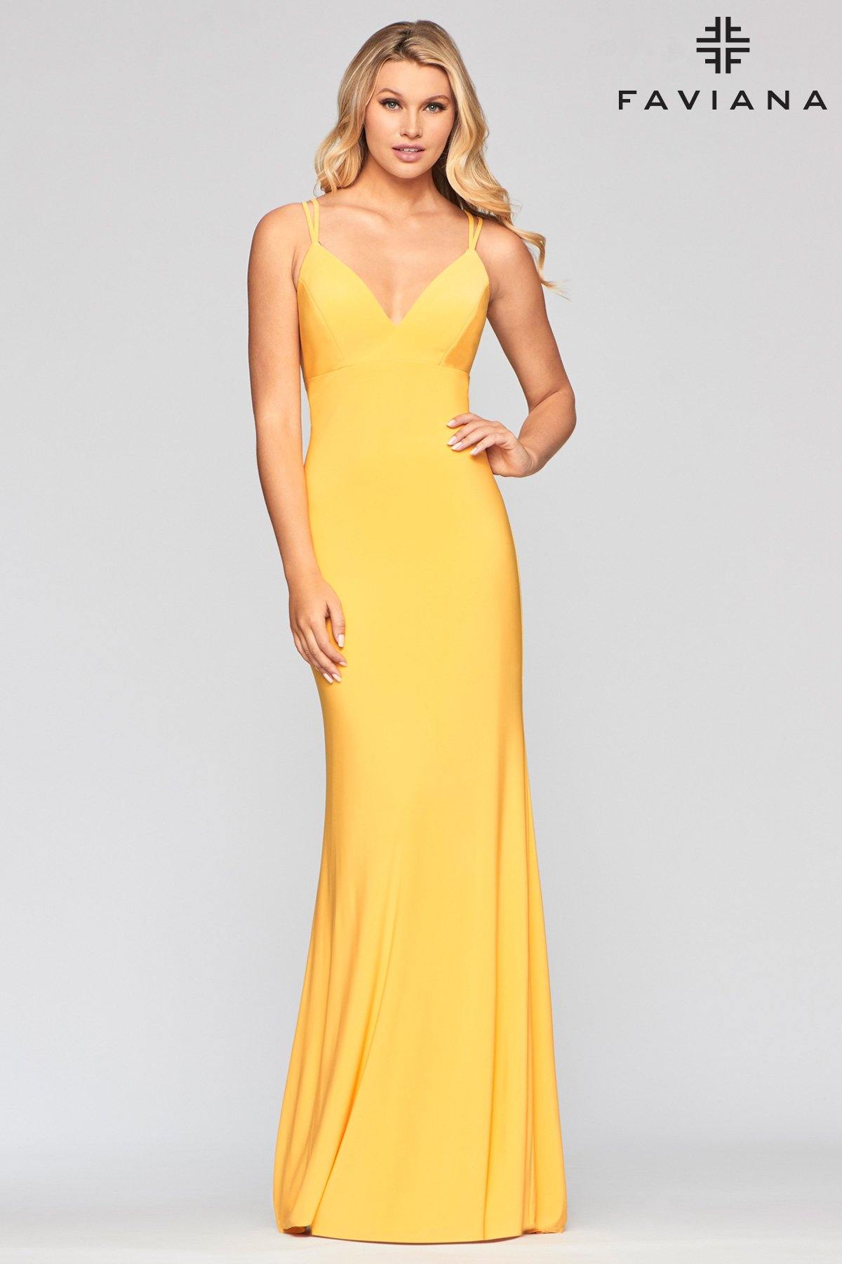 Faviana S10418 Long Formal Bridesmaids Prom Dress - The Dress Outlet Faviana