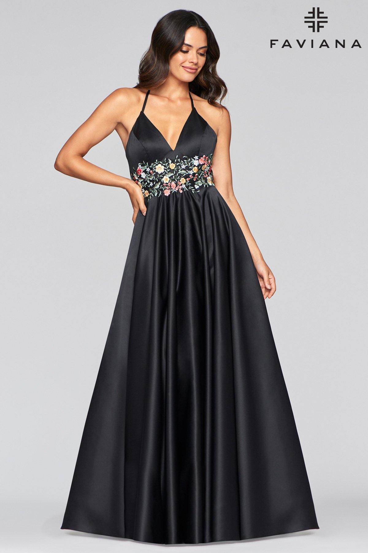 Faviana S10423 Prom Long Halter Prom Ball Gown - The Dress Outlet Faviana