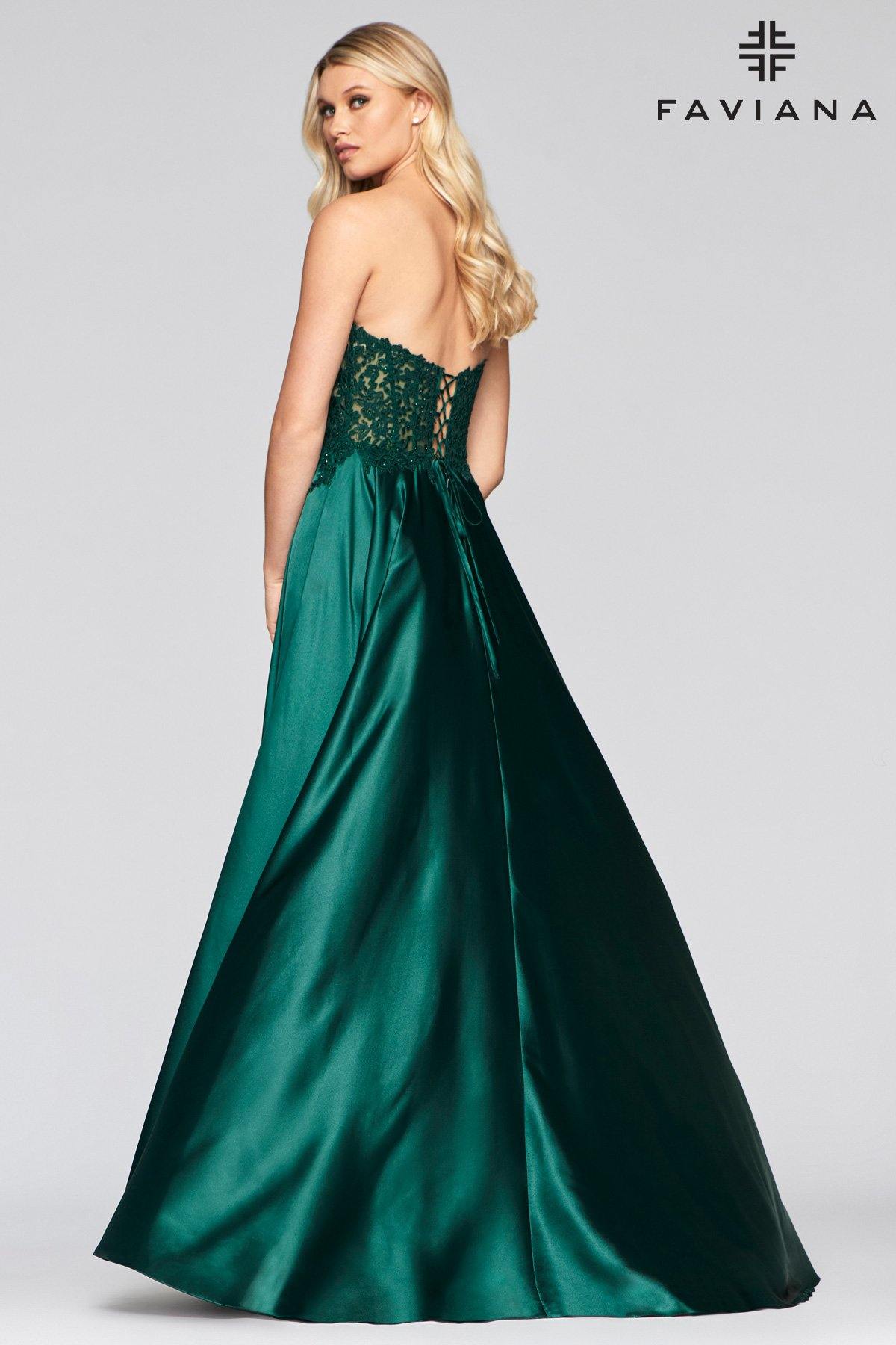 Faviana S10430 Long Formal Strapless Prom Dress - The Dress Outlet Faviana