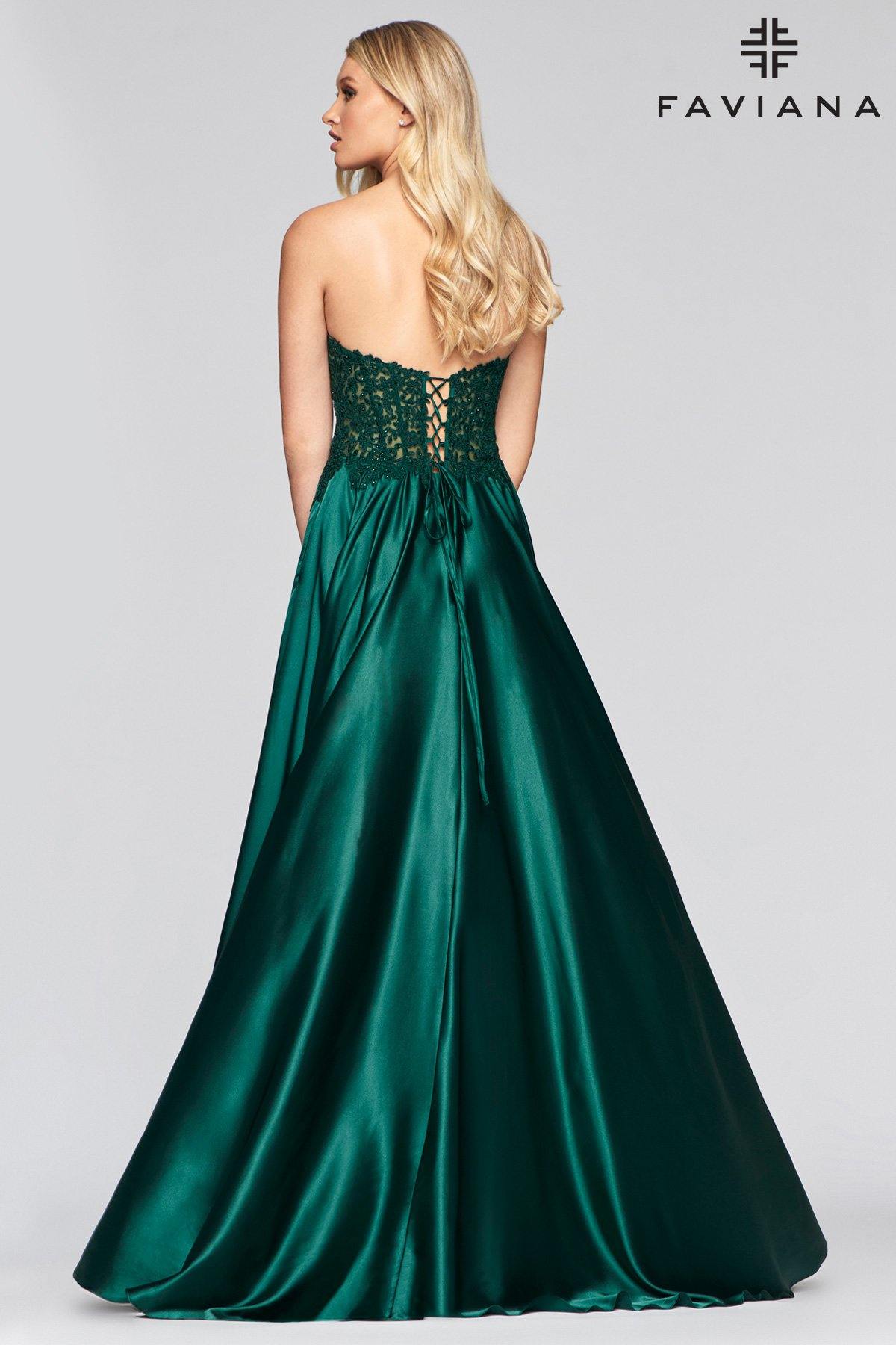 Faviana S10430 Long Formal Strapless Prom Dress - The Dress Outlet Faviana