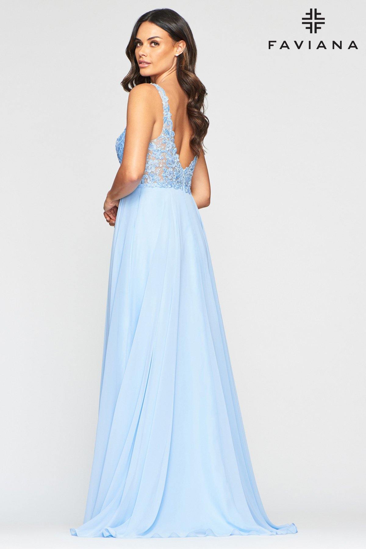 Faviana S10432 Long Formal Evening Prom Dress - The Dress Outlet Faviana