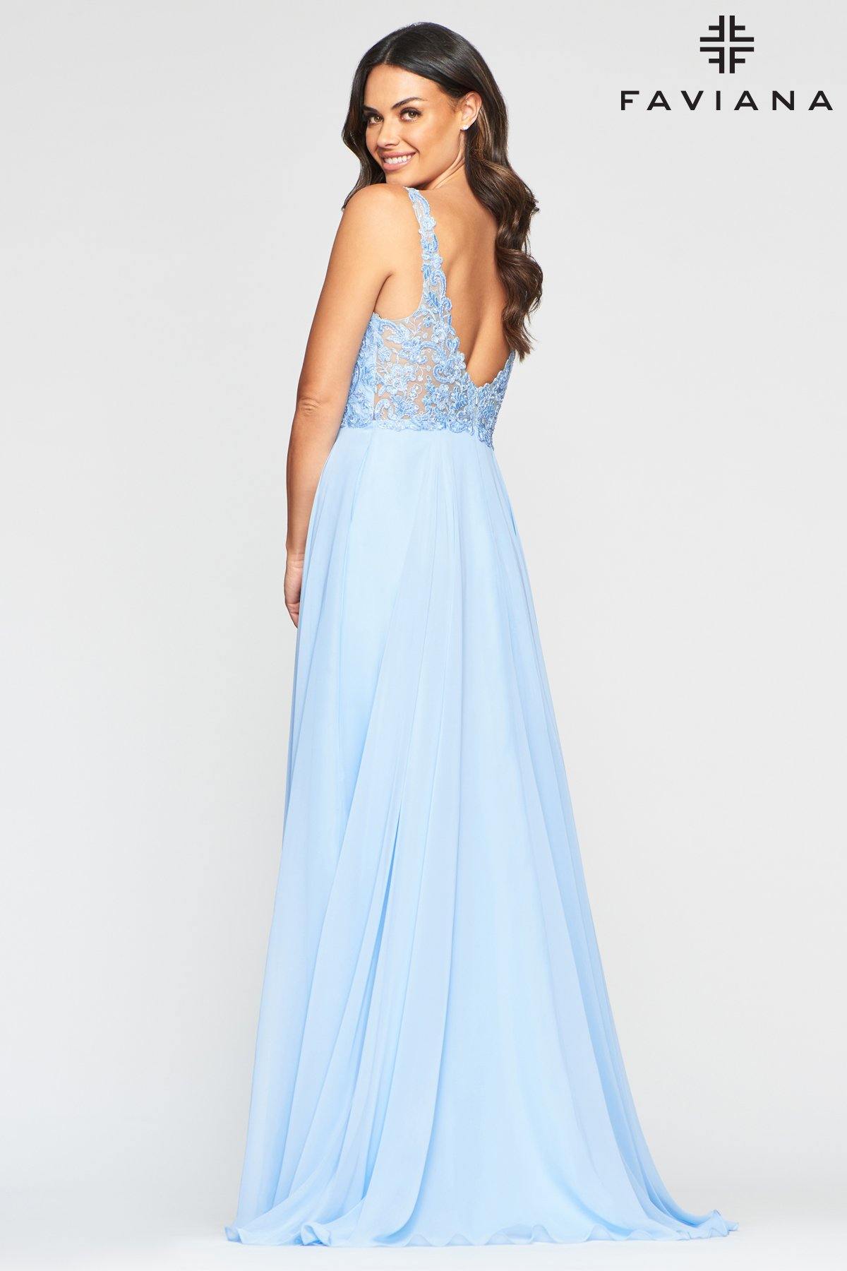 Faviana S10432 Long Formal Evening Prom Dress - The Dress Outlet Faviana